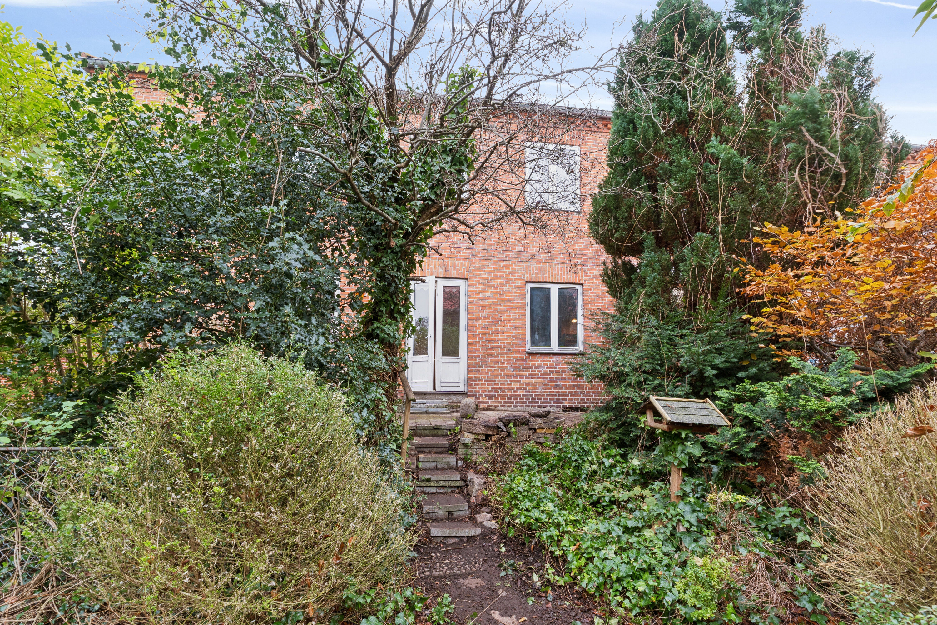 Ejerlejlighed: Set fra haven på Christoffers Alle 92A, st.. mf., 2800 Kongens Lyngby