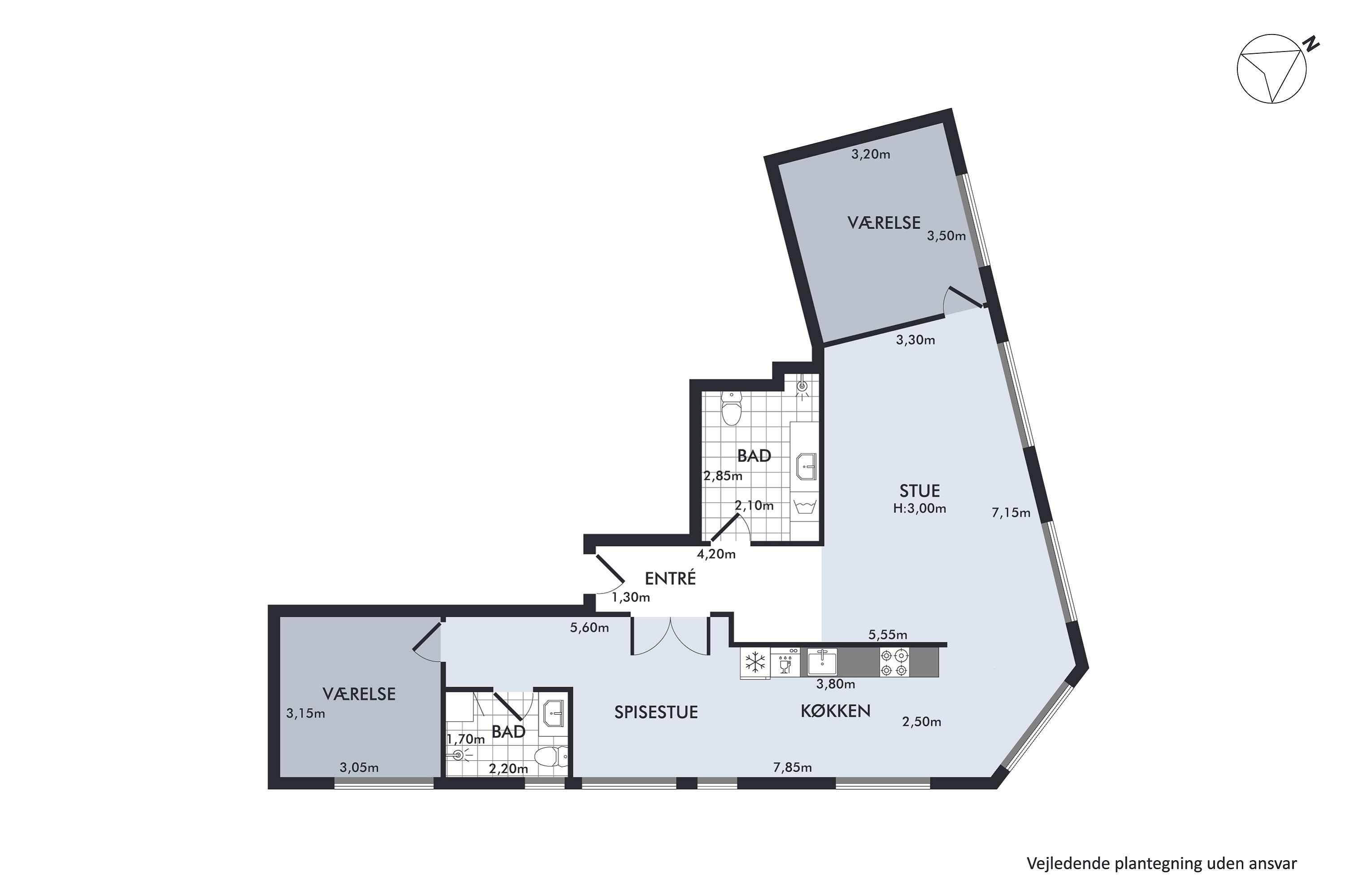 Plantegninger billede af Stockholmsgade 61, st.. th., 2100 København Ø