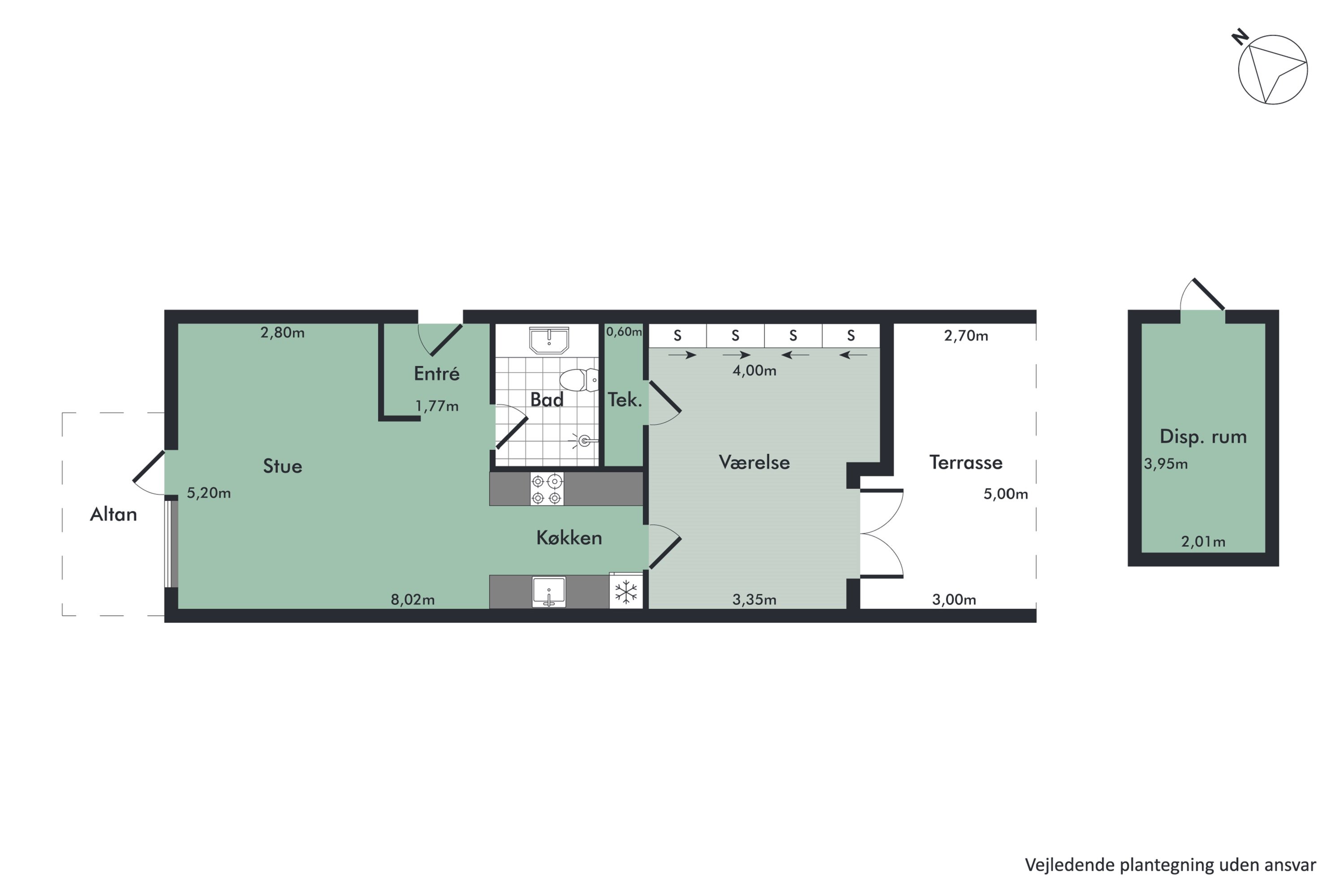 Plantegninger billede af Carl Klitgaards Vej 35, st.. th., 9400 Nørresundby