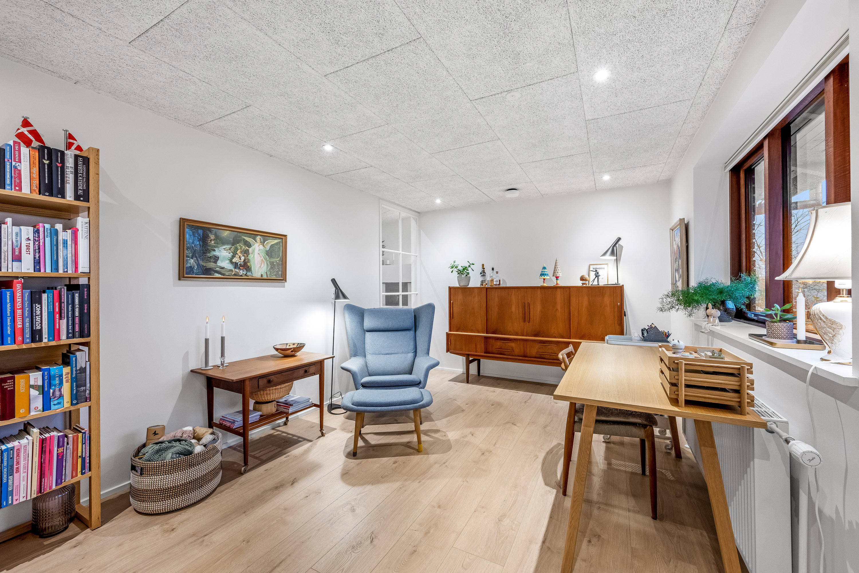 Fremhævet stue billede i fuldskærmstilstand. Billede af Rosenalle 56, 6920 Videbæk