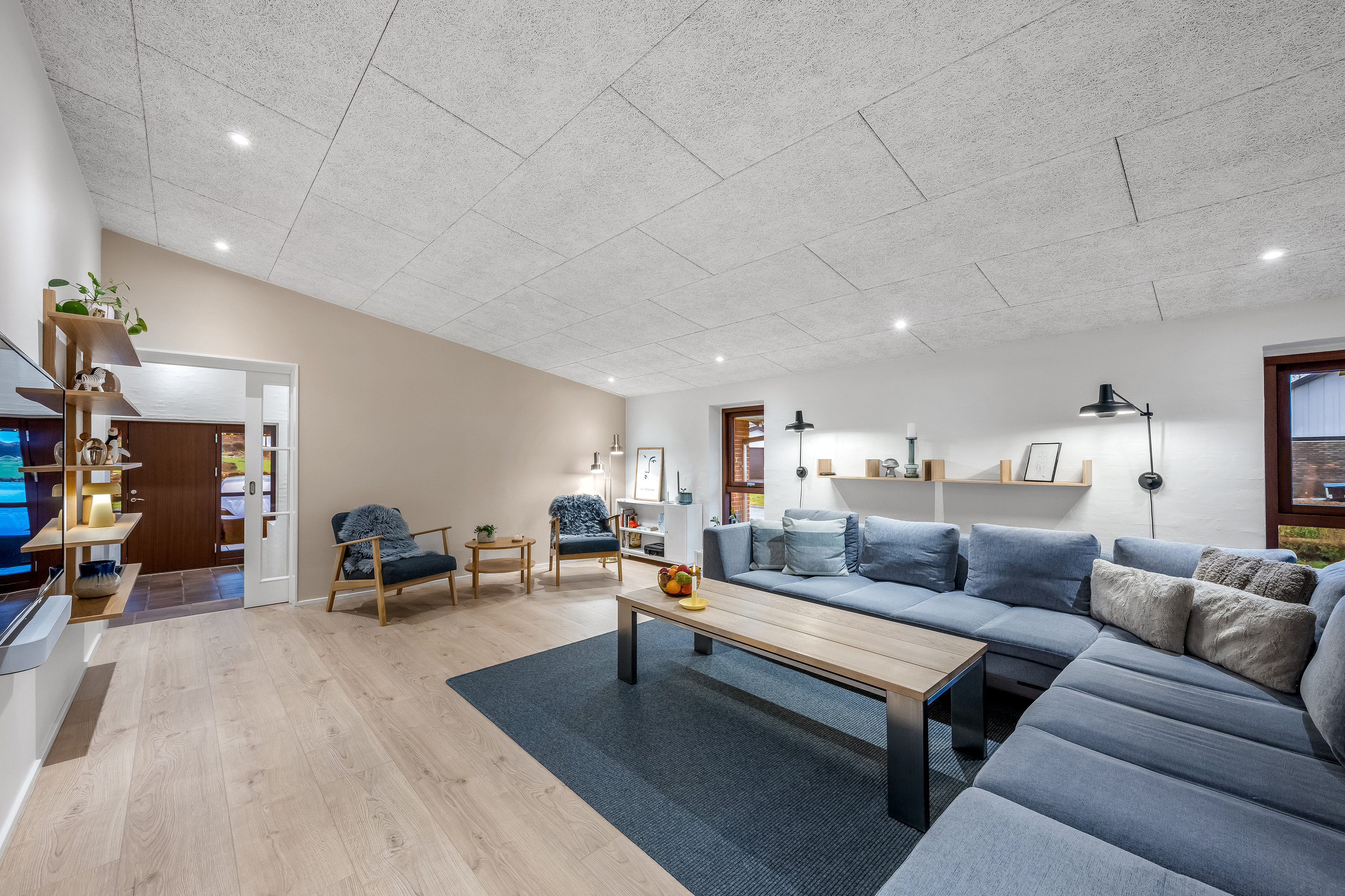 Fremhævet stue billede i fuldskærmstilstand. Billede af Rosenalle 56, 6920 Videbæk