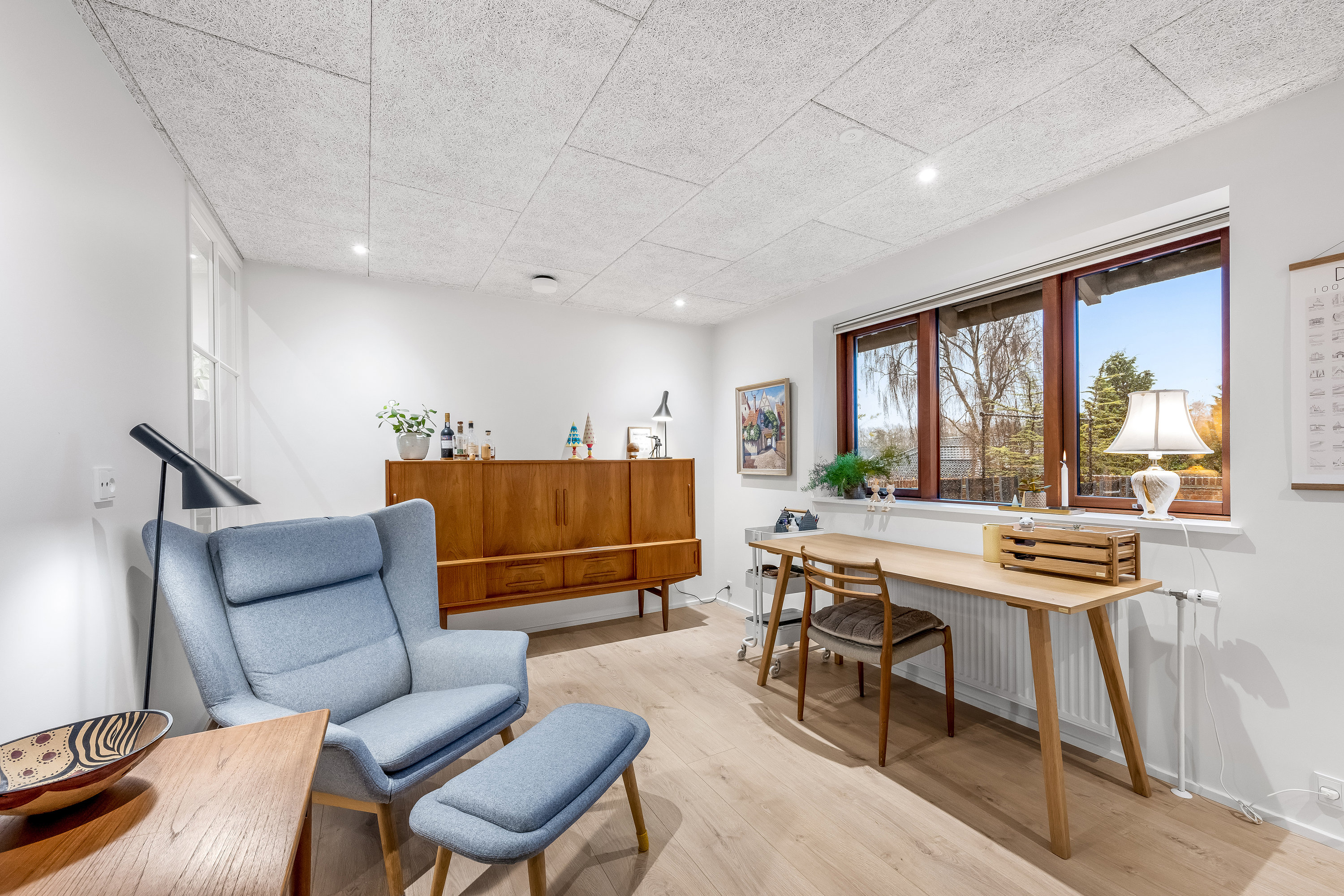 Fremhævet stue billede i fuldskærmstilstand. Billede af Rosenalle 56, 6920 Videbæk