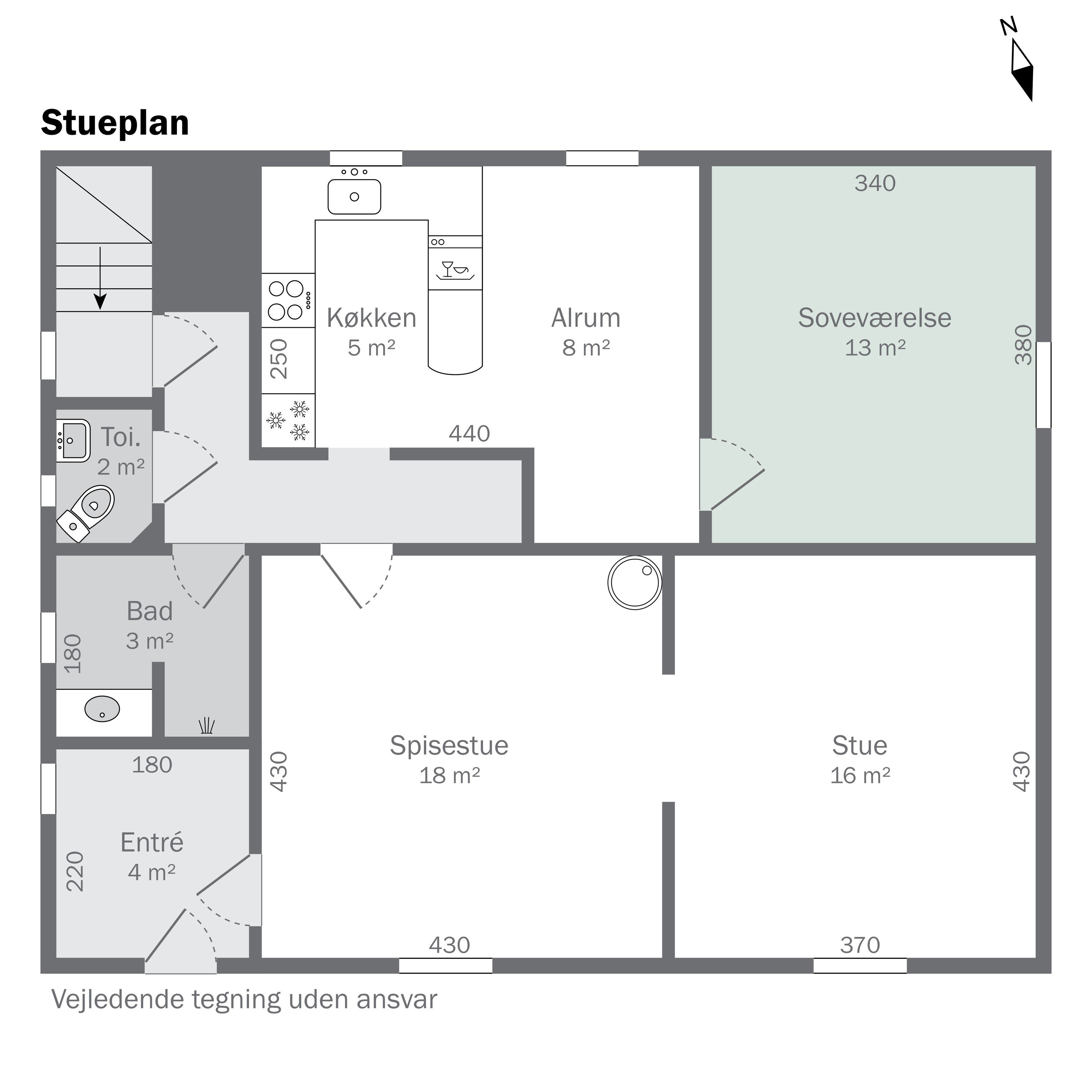 Plantegninger billede af Frilandsvej 21, st.., 9800 Hjørring