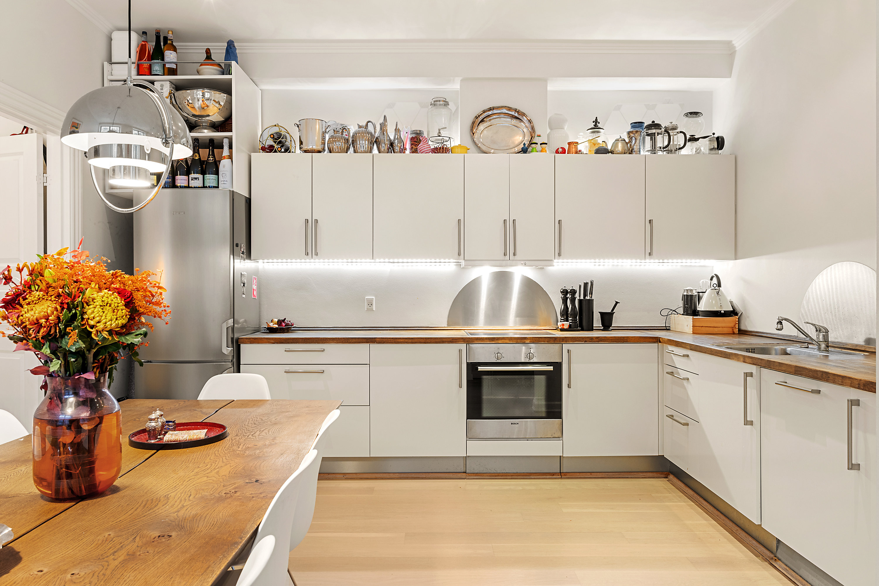 Fremhævet køkken alrum billede i fuldskærmstilstand. Billede af Silkegade 17, 2. th., 1113 København K