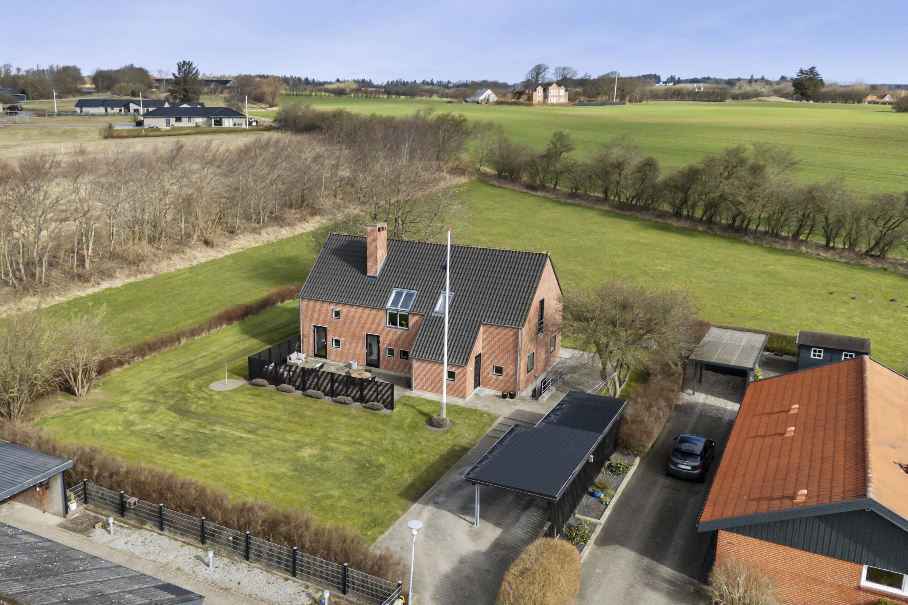 Fremhævet luftfoto billede i fuldskærmstilstand. Billede af Rugmarken 126, 9690 Fjerritslev