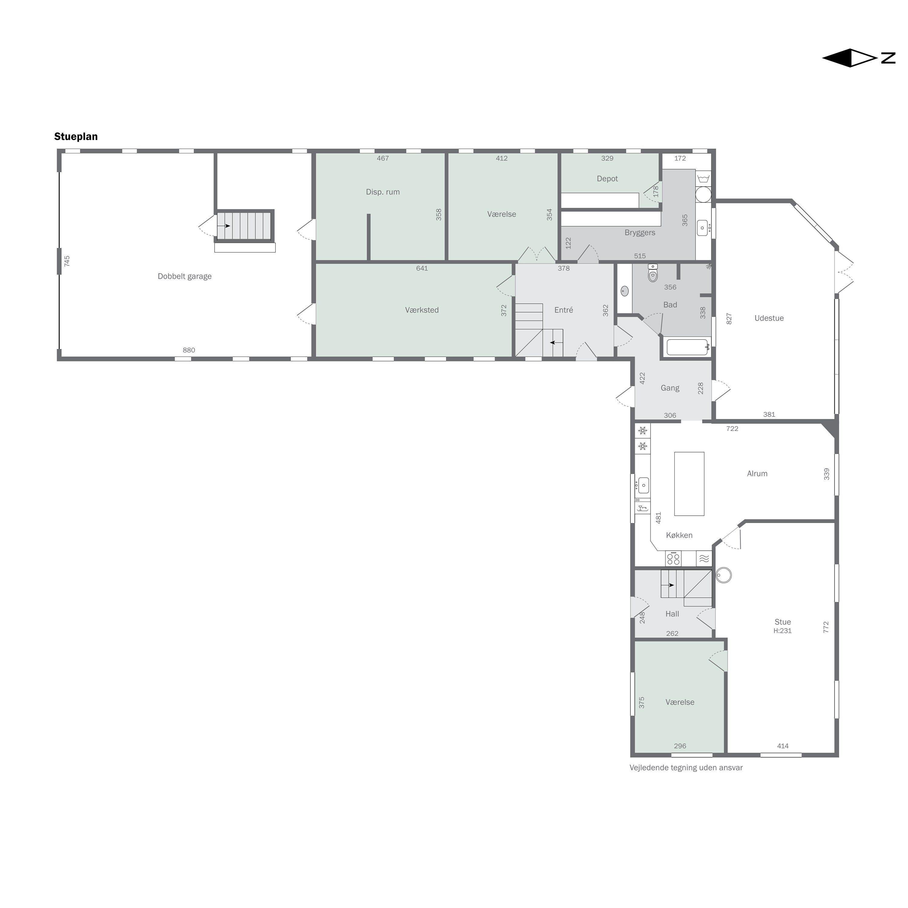 Plantegninger billede af Vestergaardsvej 9, 9690 Fjerritslev