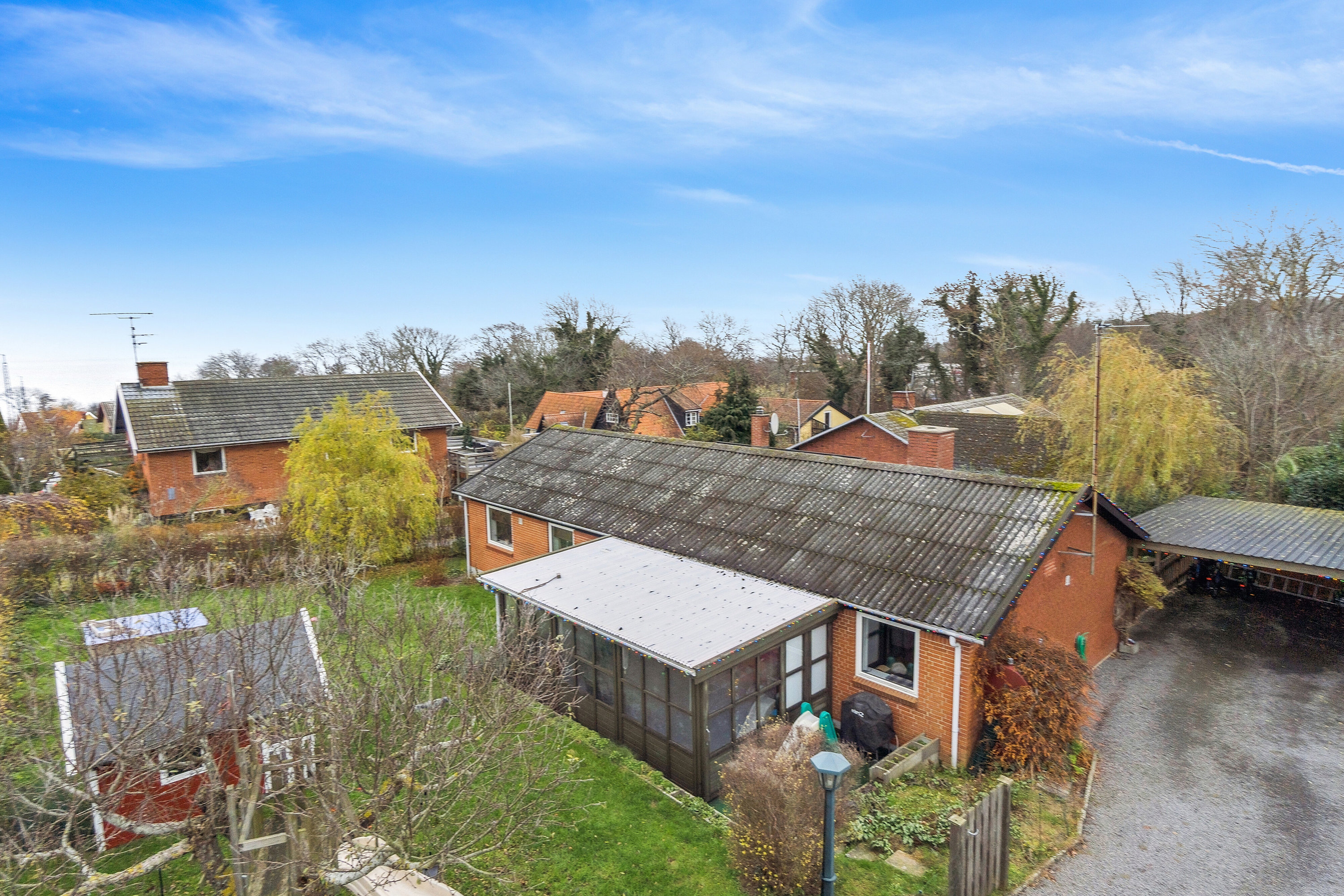 Fremhævet luftfoto billede i fuldskærmstilstand. Billede af Ågade 17, Tejn, 3770 Allinge