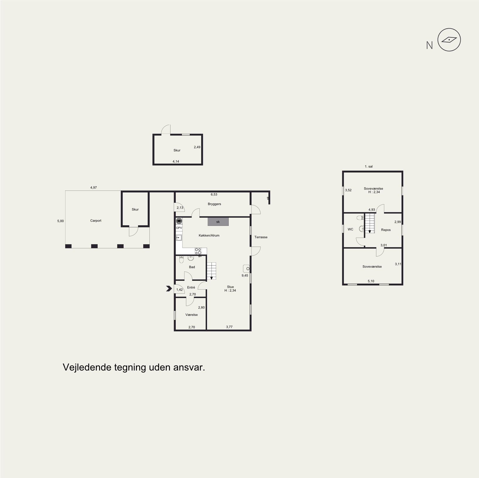 Plantegninger billede af Søndervangen 13, Korning, 8700 Horsens