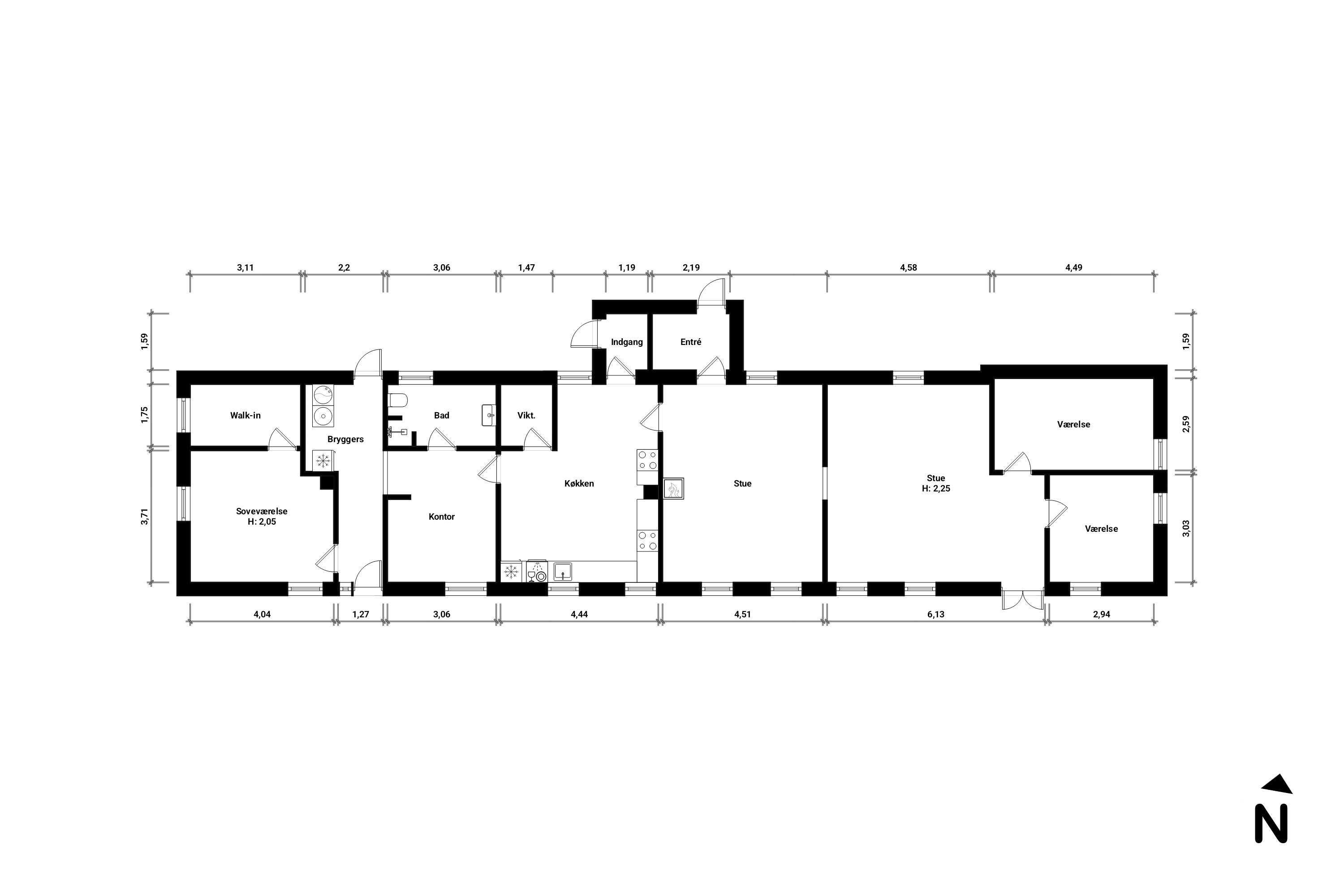 Plantegninger billede af Lienlundsvej 1, Nr Frejlev, 4892 Kettinge