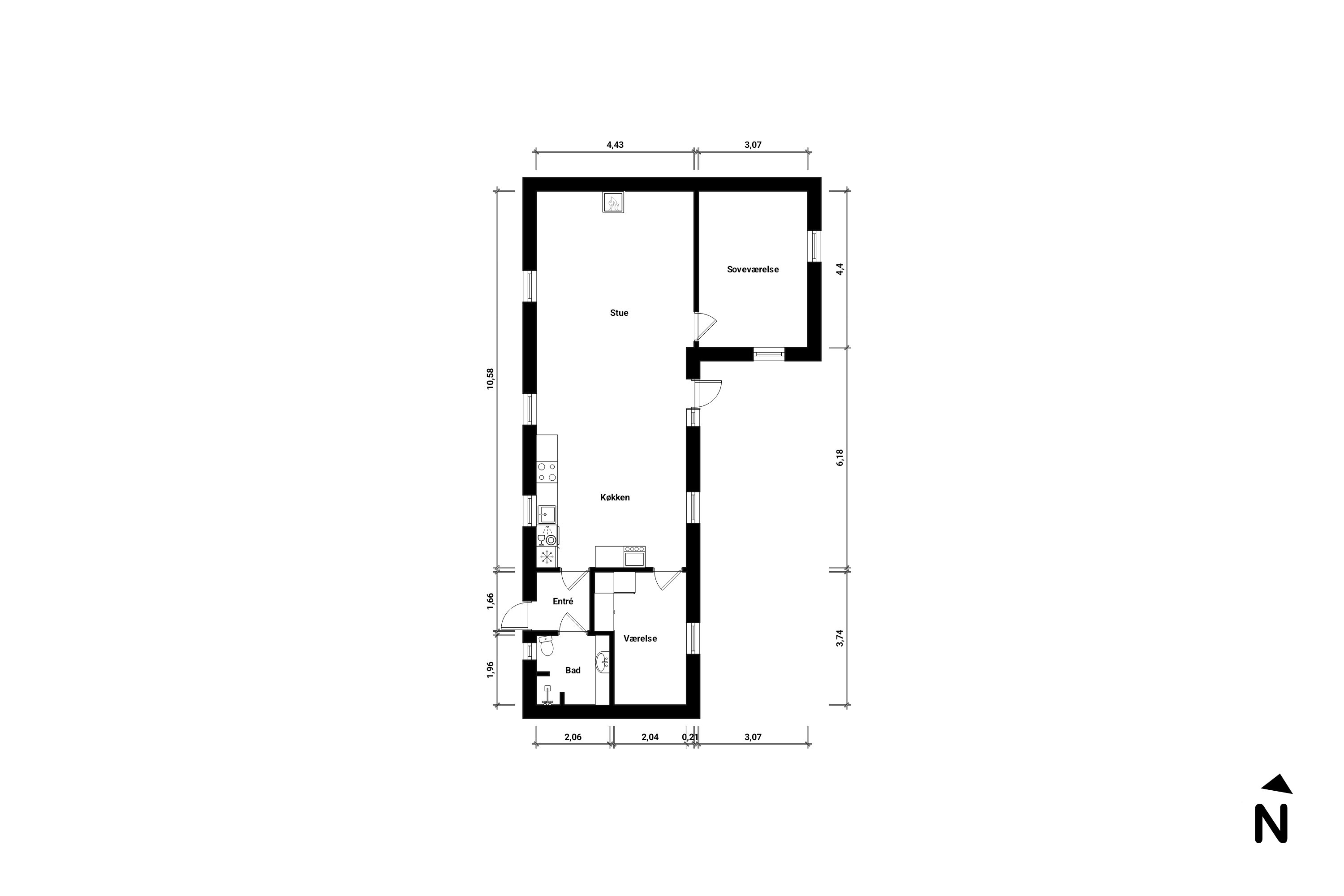 Plantegninger billede af Lienlundsvej 1, Nr Frejlev, 4892 Kettinge