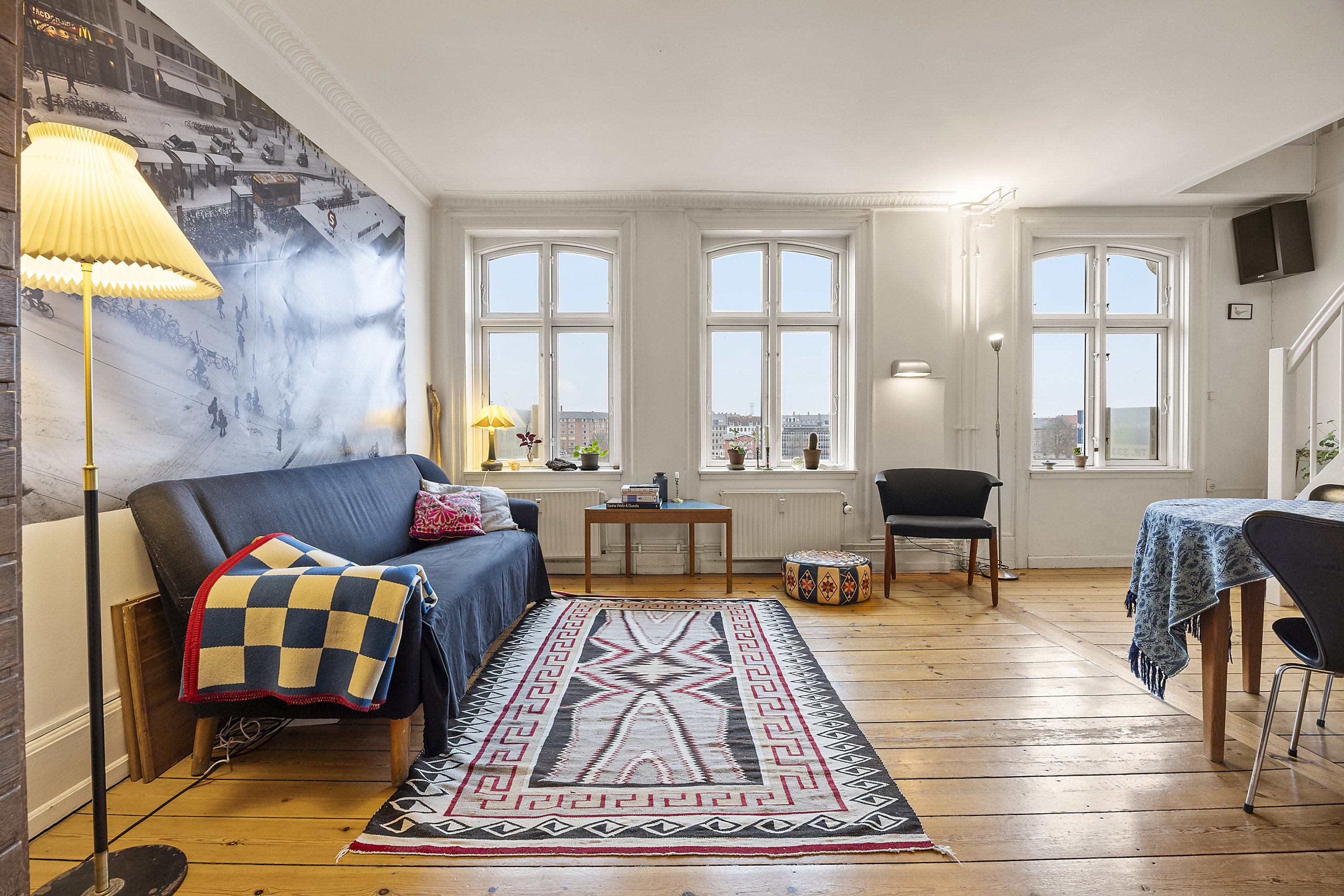 Fremhævet stue billede i fuldskærmstilstand. Billede af Nørre Søgade 45, 4. th., 1370 København K