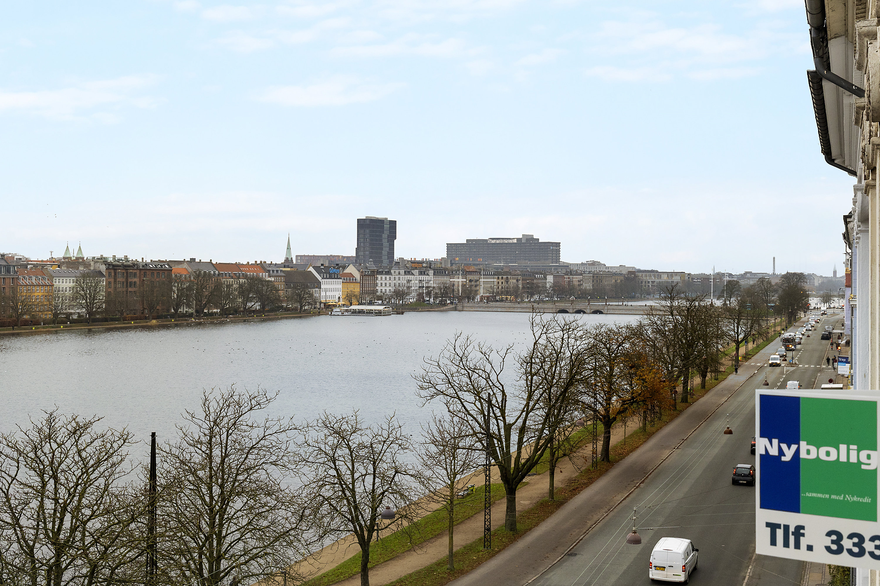 Fremhævet søudsigt billede i fuldskærmstilstand. Billede af Nørre Søgade 45, 4. th., 1370 København K