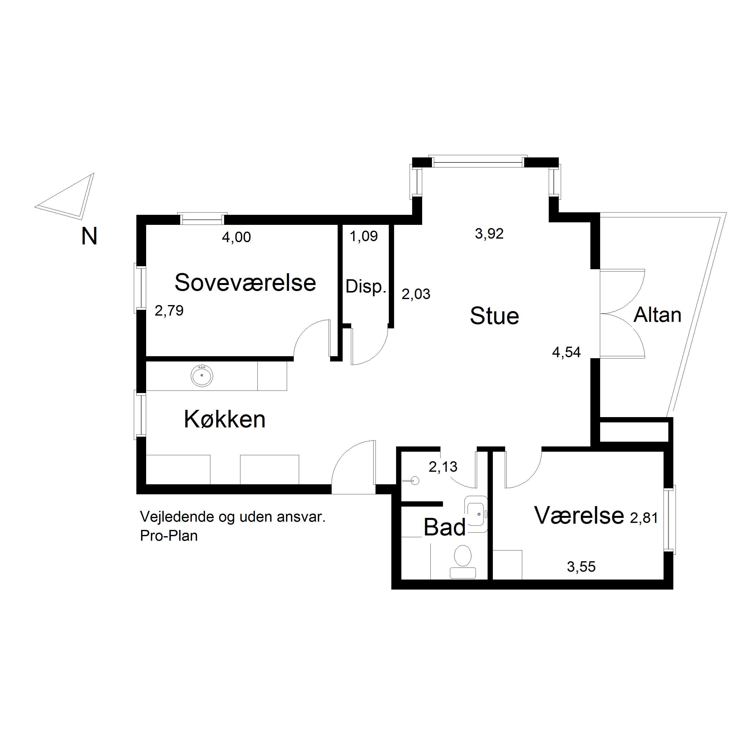 Plantegninger billede af Rødegårdsvej 16, 2. tv., 5000 Odense C