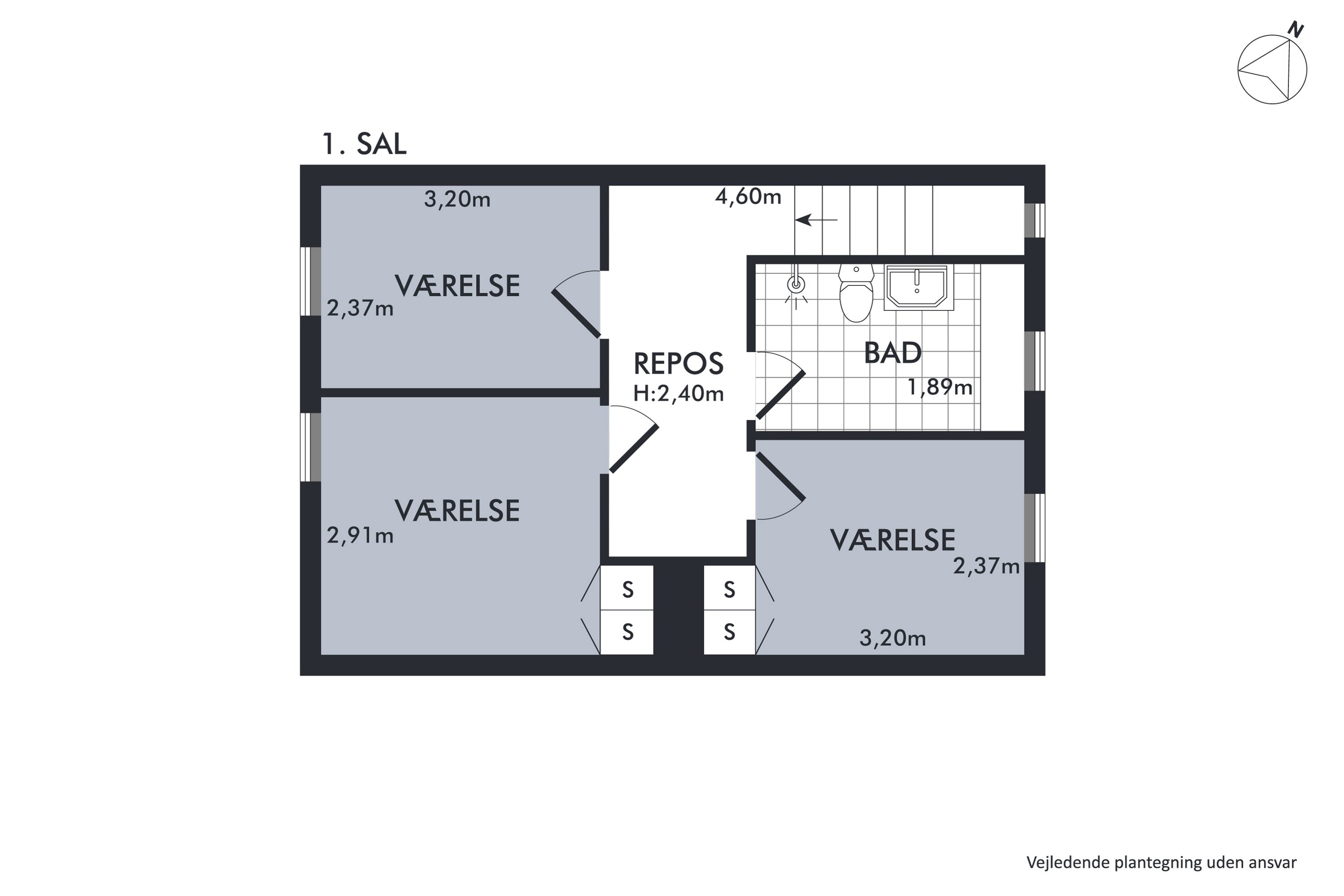 Plantegninger billede af Tusborgvej 14, 9310 Vodskov