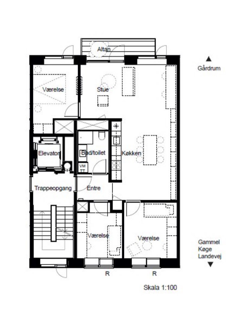 Plantegninger billede af Gammel Køge Landevej 22R, 2. th., 2500 Valby