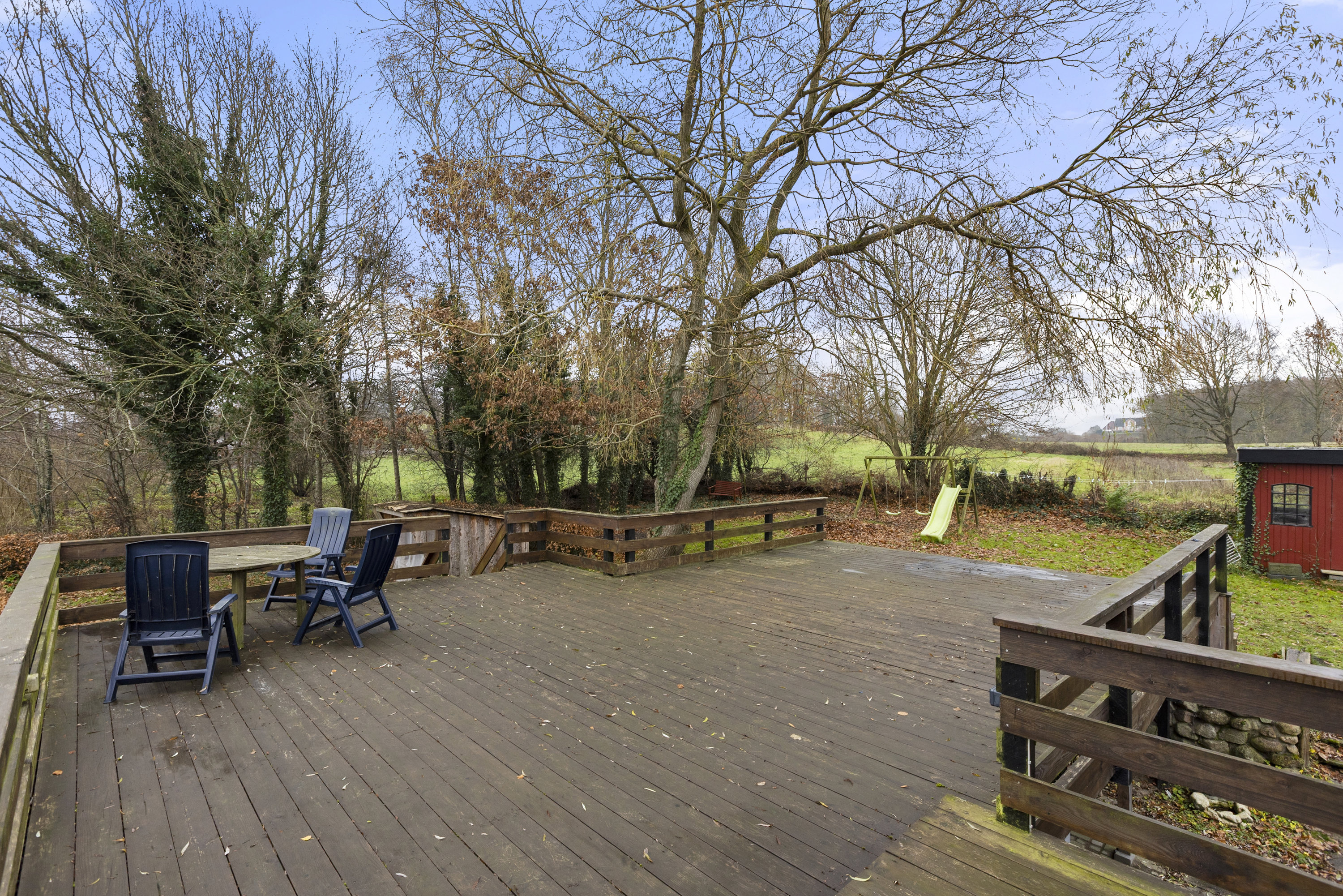 Fremhævet terrasse billede i fuldskærmstilstand. Billede af Tystrupvej 8, Tystrup, 4250 Fuglebjerg