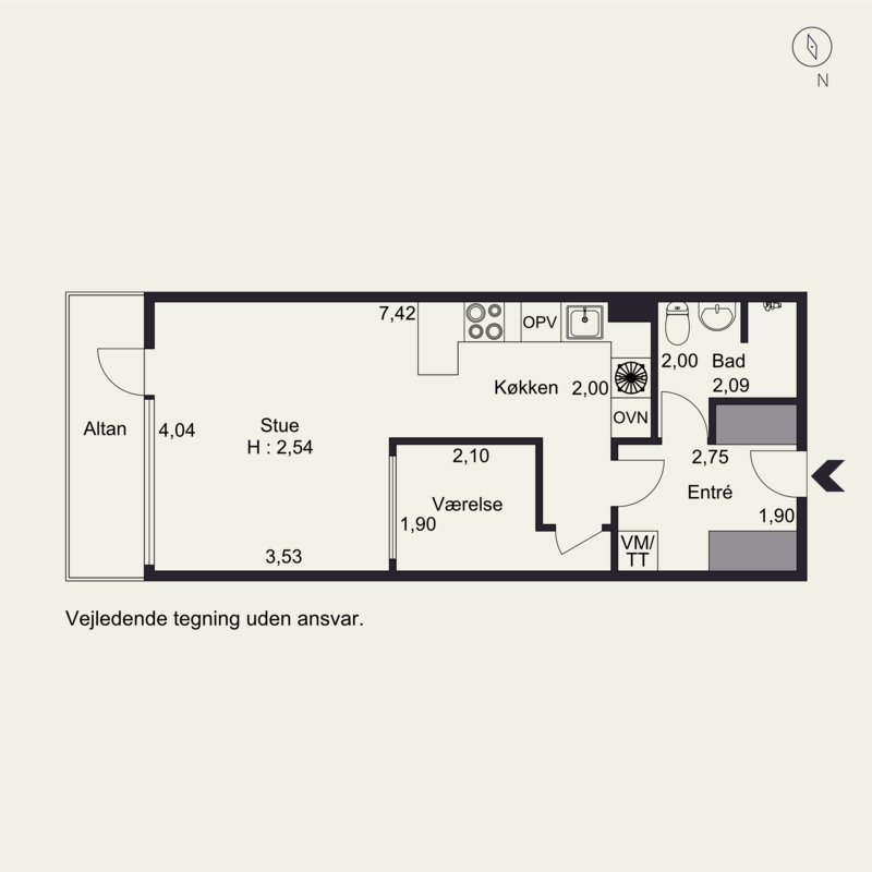 Plantegninger billede af Edouard Suensons Gade 4, 4. b., Trøjborg, 8200 Aarhus N