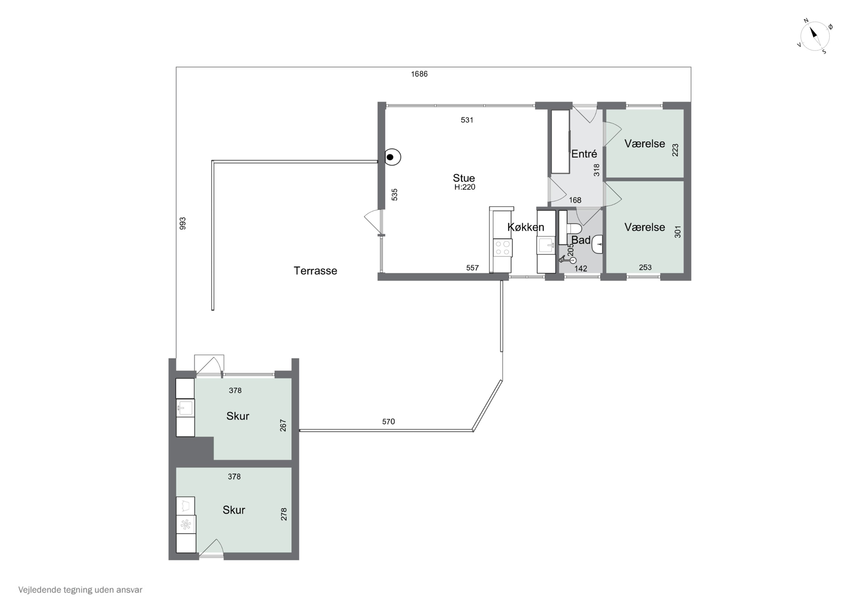 Plantegninger billede af Skelbakken 5, Veddinge Bk, 4550 Asnæs