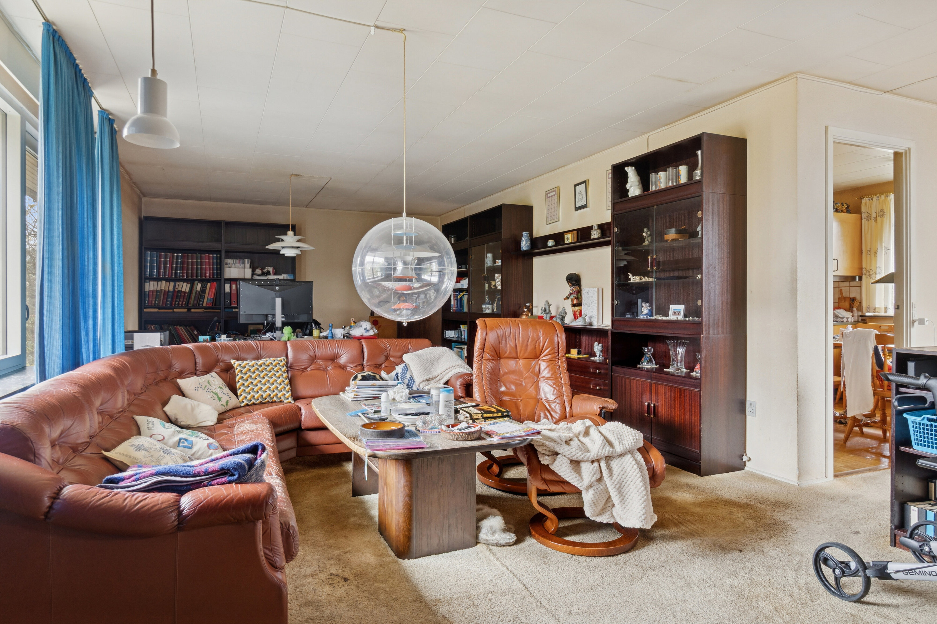 Fremhævet stue billede i fuldskærmstilstand. Billede af Pantholm 41, 4200 Slagelse