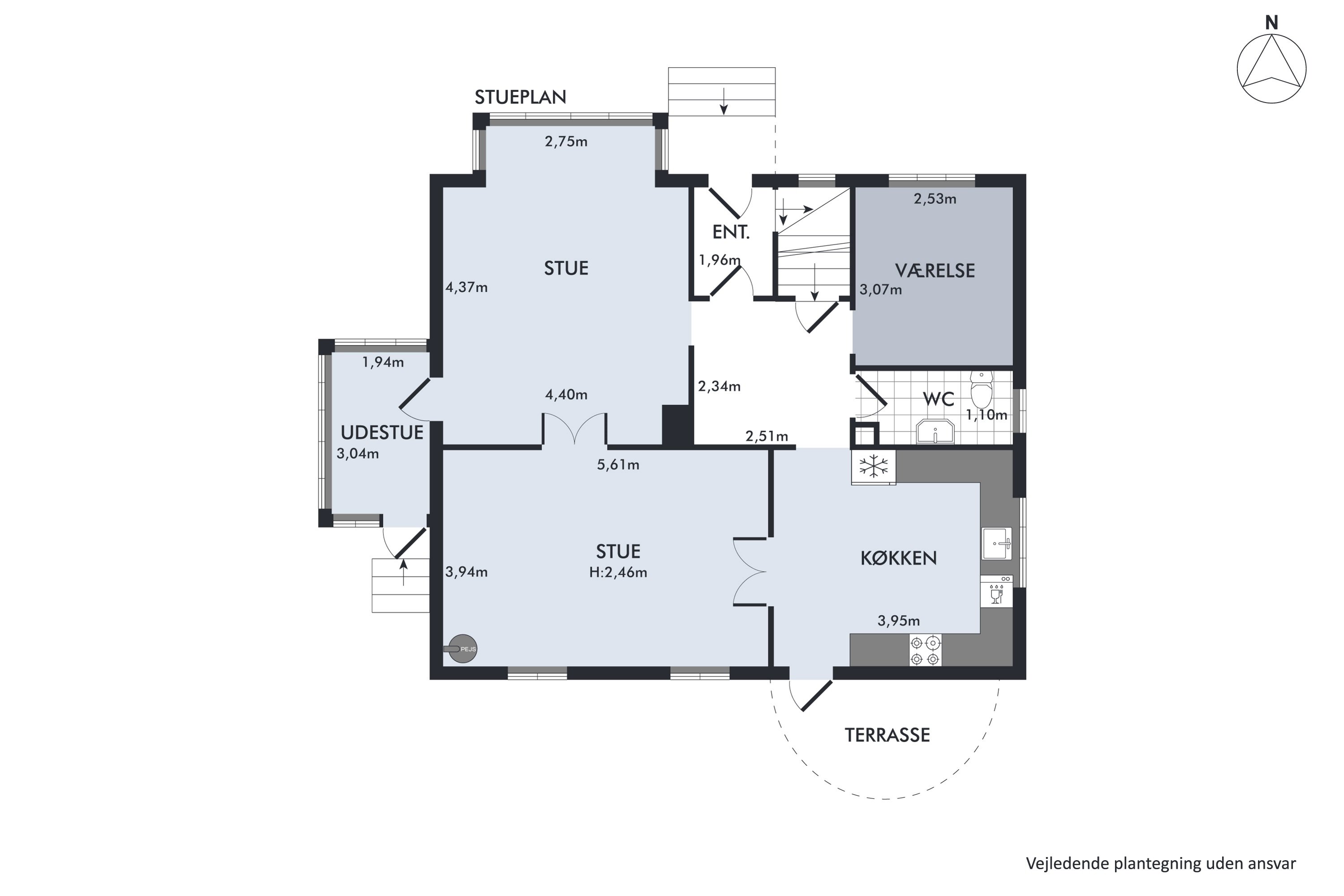 Plantegninger billede af Nørre Langgade 17, 8840 Rødkærsbro