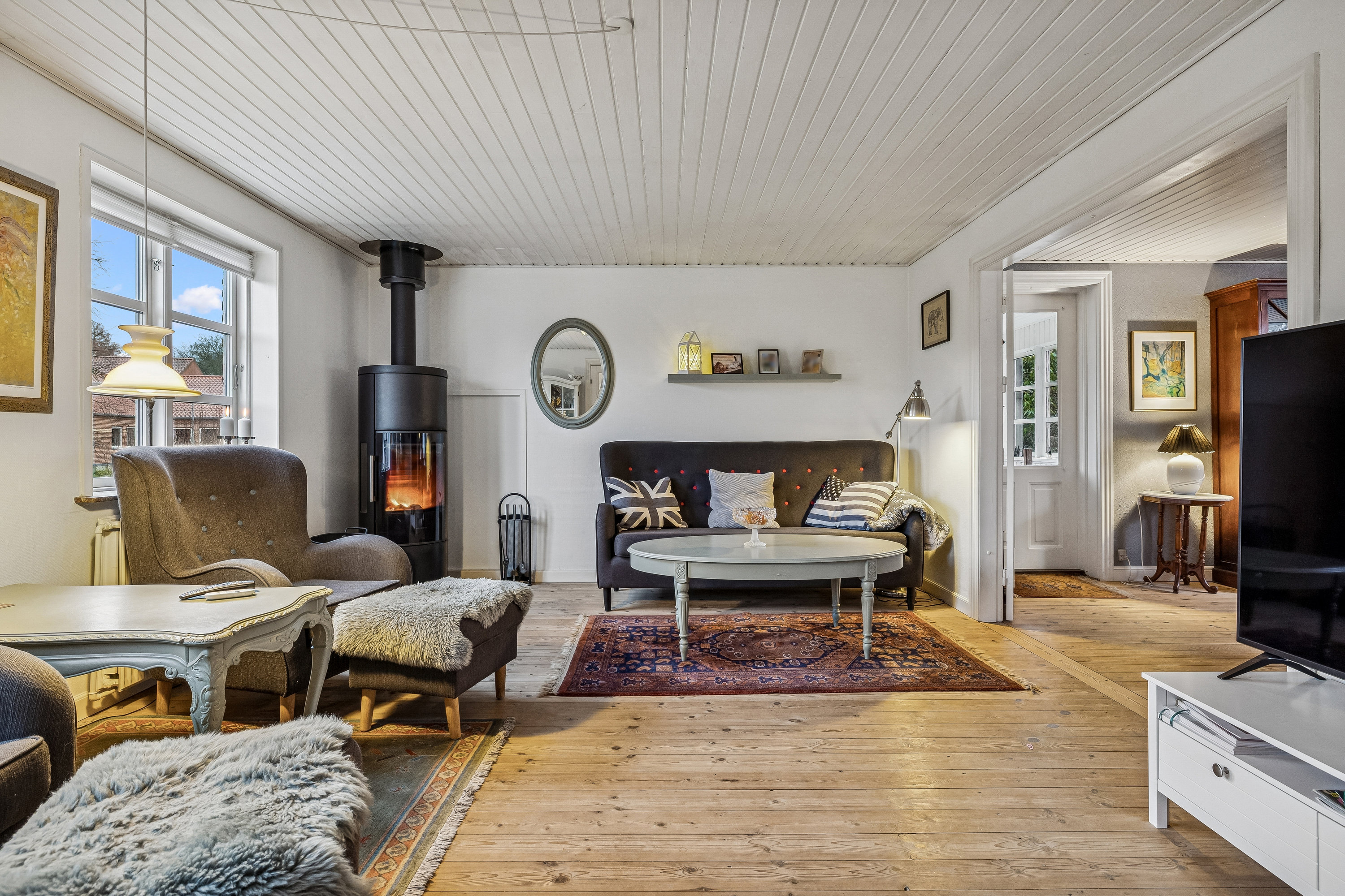 Fremhævet stue billede i fuldskærmstilstand. Billede af Nørre Langgade 17, 8840 Rødkærsbro