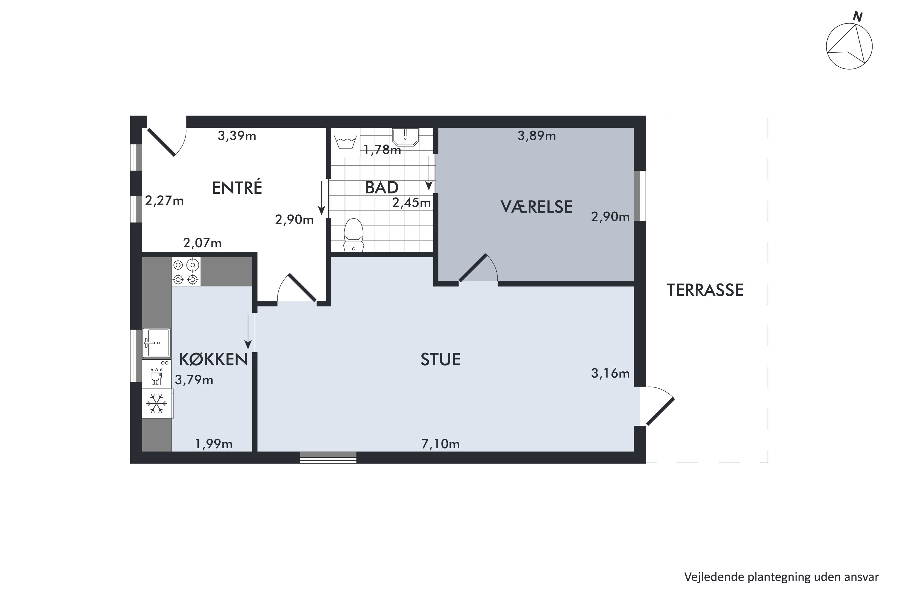 Fremhævet  billede i fuldskærmstilstand. Billede af Filosofhaven 24, st.. 132., 5000 Odense C