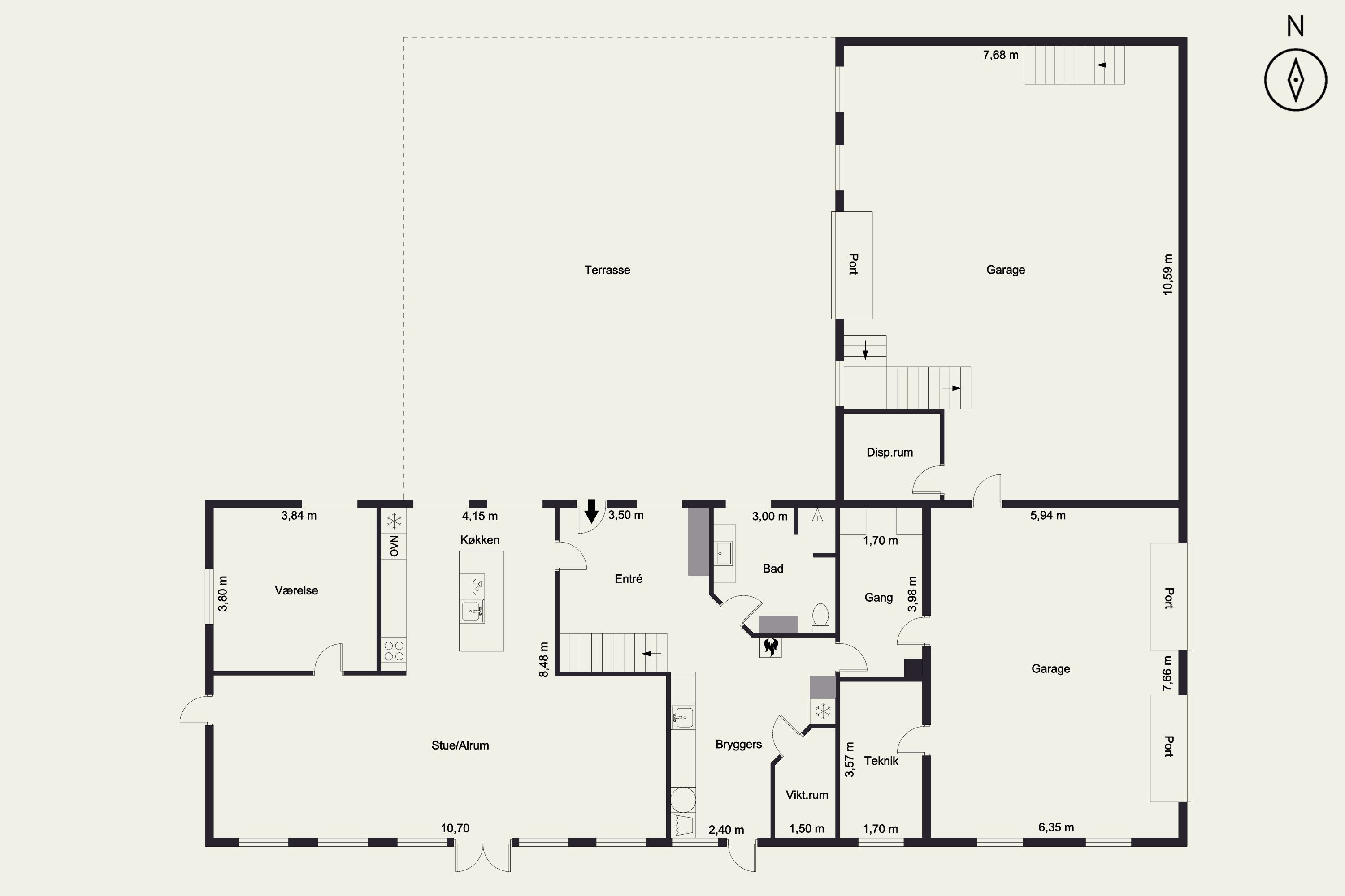 Plantegninger billede af Østeralle 64, 9300 Sæby