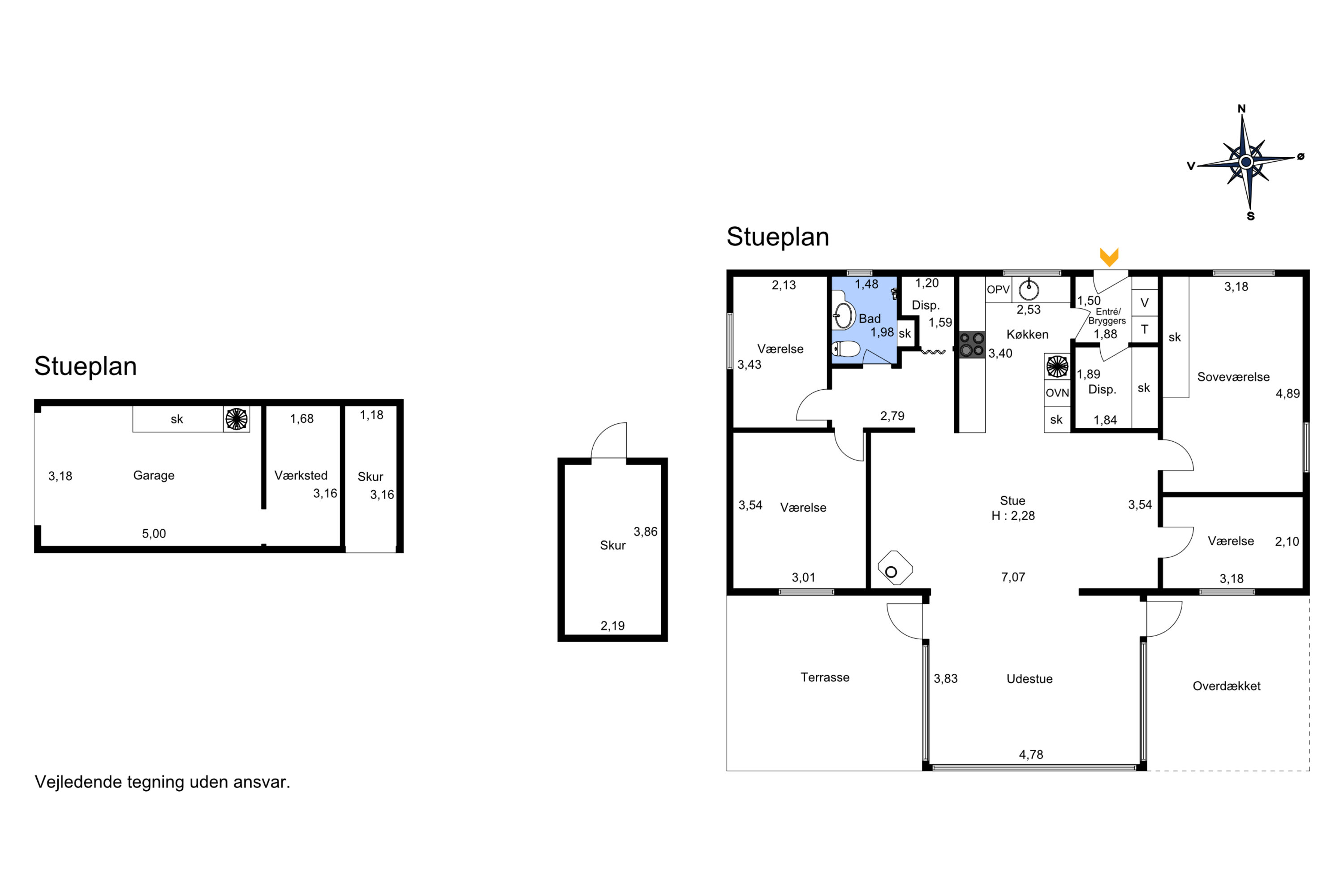 Plantegninger billede af Overbæksvej 10, Jegerup, 6500 Vojens
