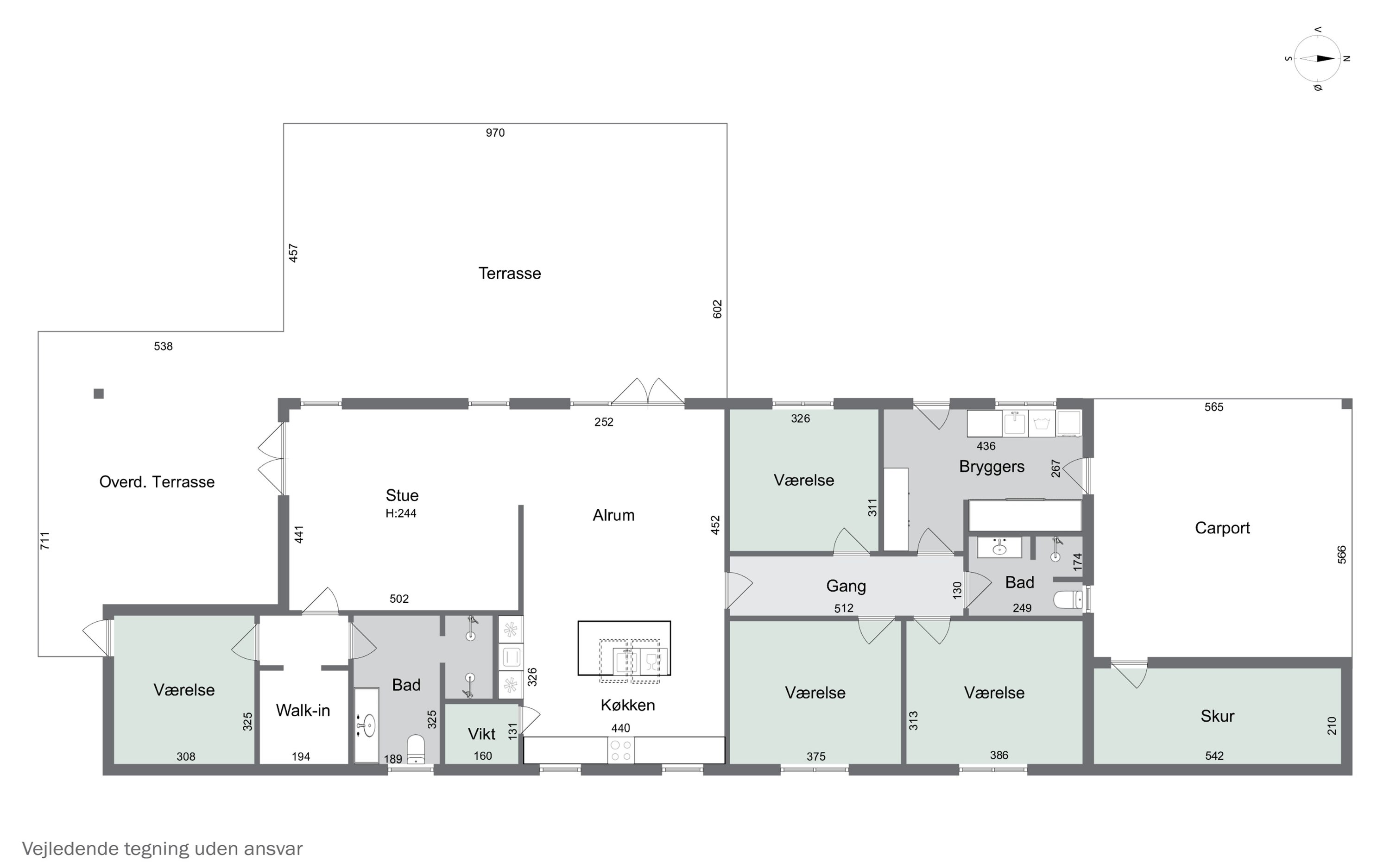 Plantegninger billede af Humle Bakke 1, 4390 Vipperød