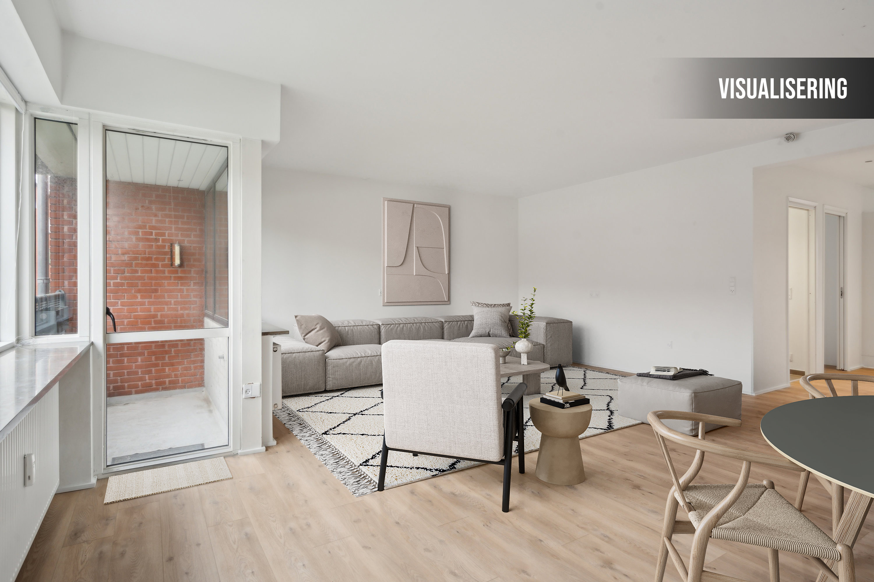 Fremhævet stue billede i fuldskærmstilstand. Billede af Asser Rigs Vej 37B, 1. th., 8960 Randers SØ