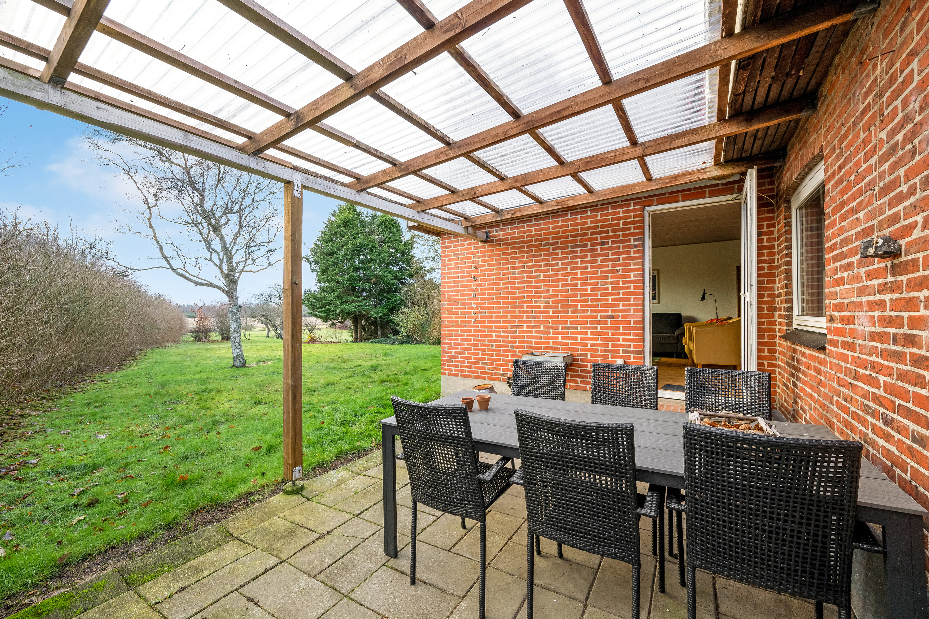 Fremhævet terrasse billede i fuldskærmstilstand. Billede af Ahlervej 10, Borris, 6900 Skjern