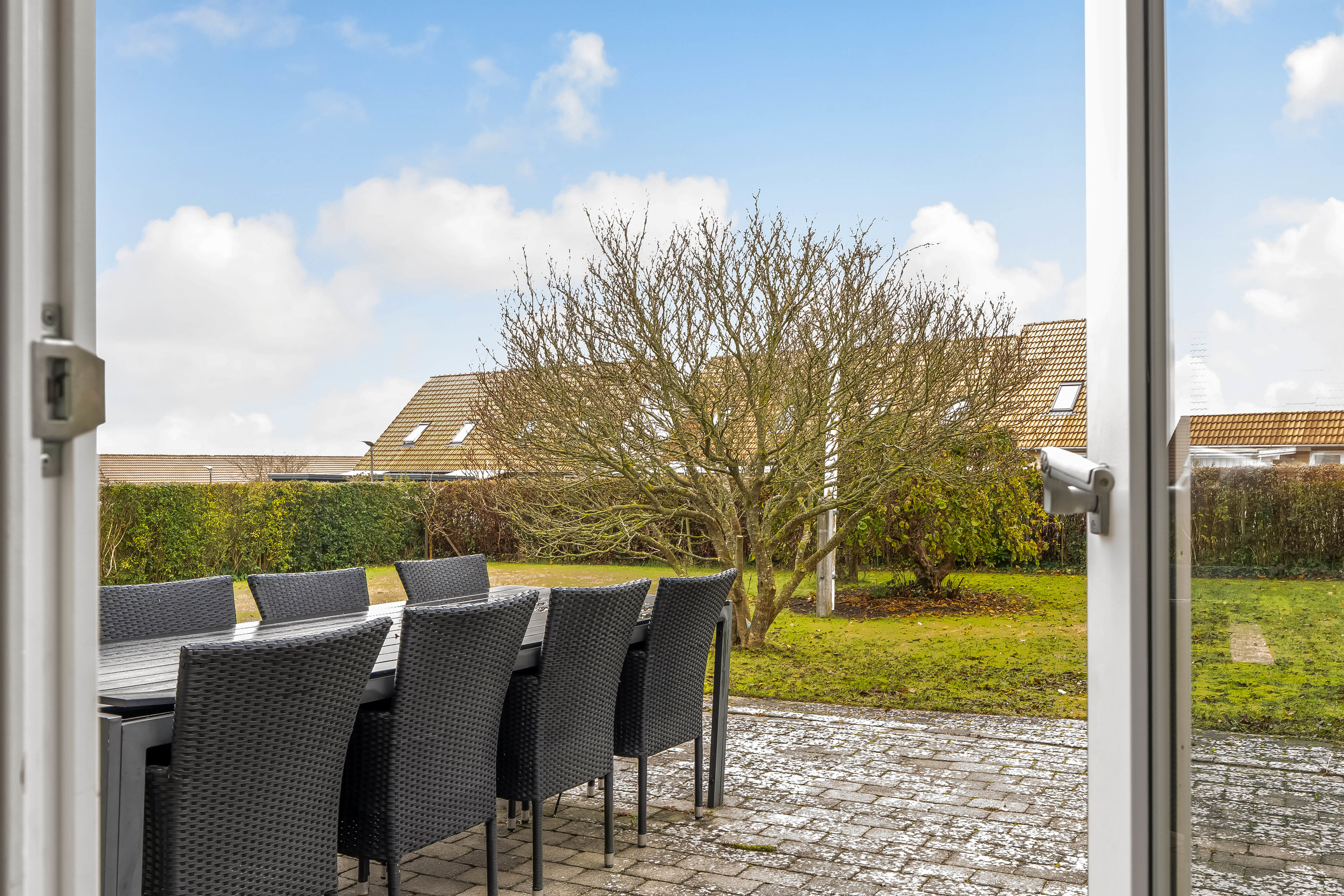 Fremhævet terrasse billede i fuldskærmstilstand. Billede af Kildevænget 46, Meløse, 3320 Skævinge