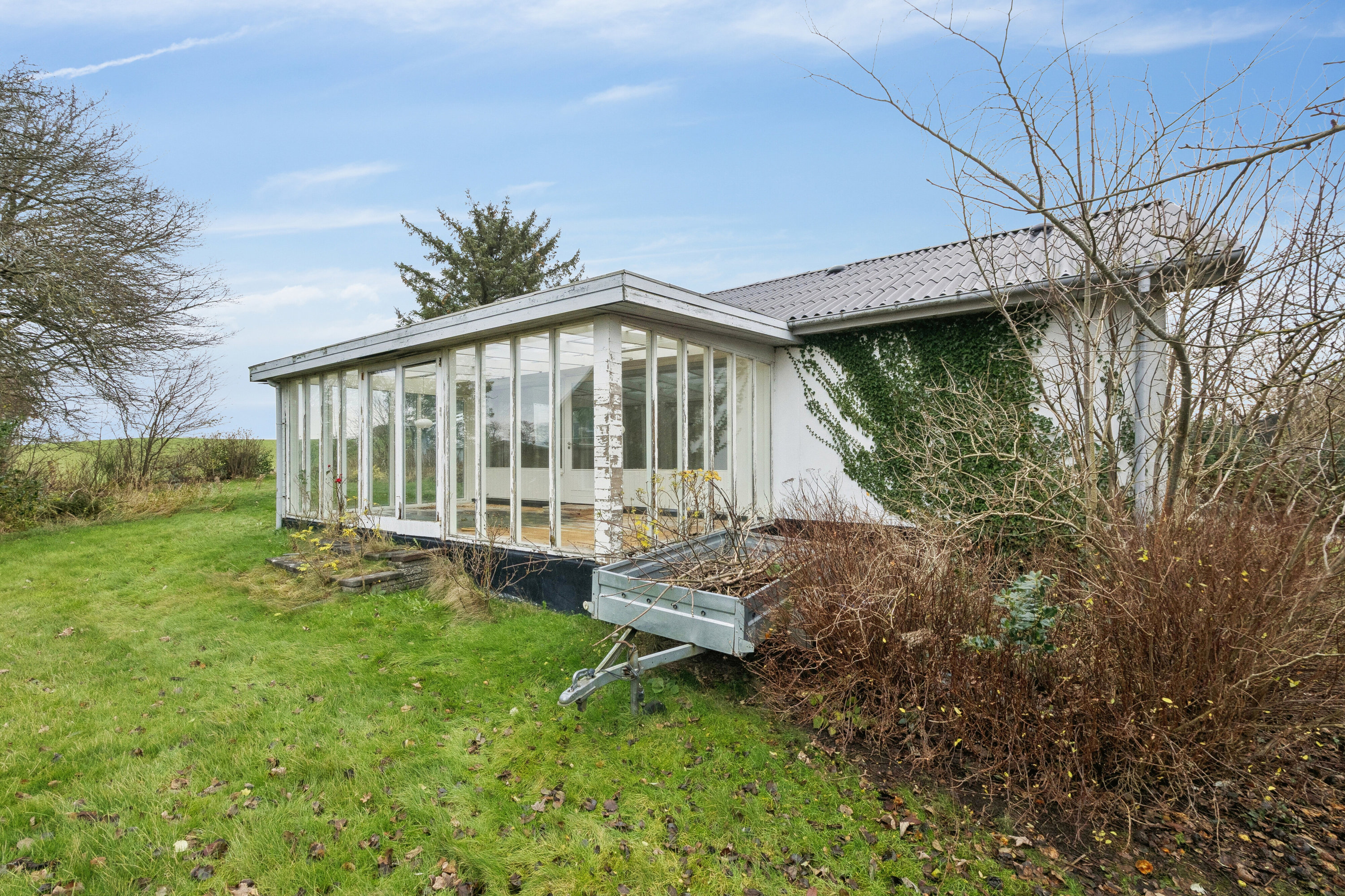 Fremhævet set fra haven billede i fuldskærmstilstand. Billede af Skolegade 7, 7755 Bedsted Thy