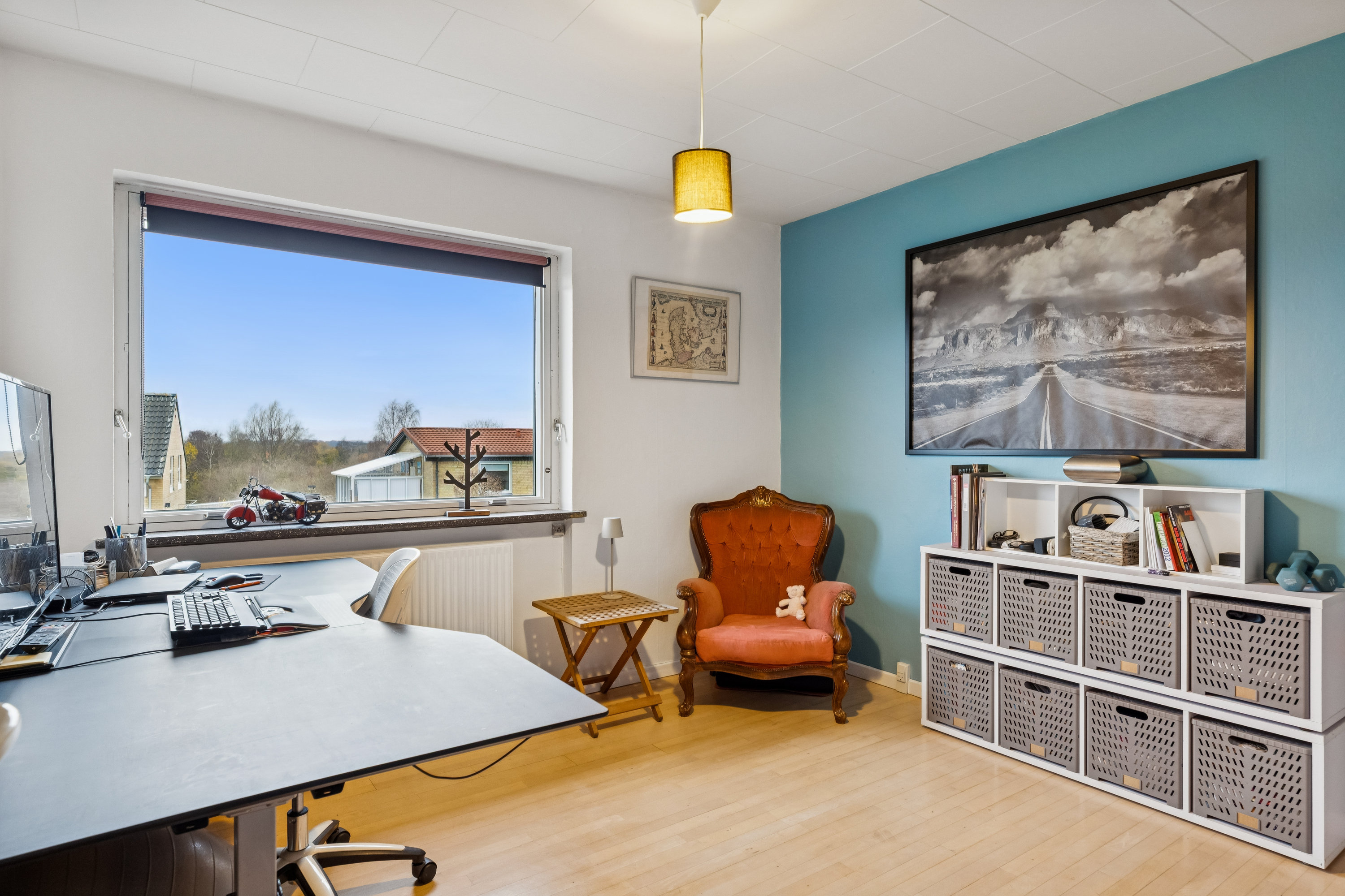 Fremhævet stue billede i fuldskærmstilstand. Billede af Solskrænten 11, 6310 Broager