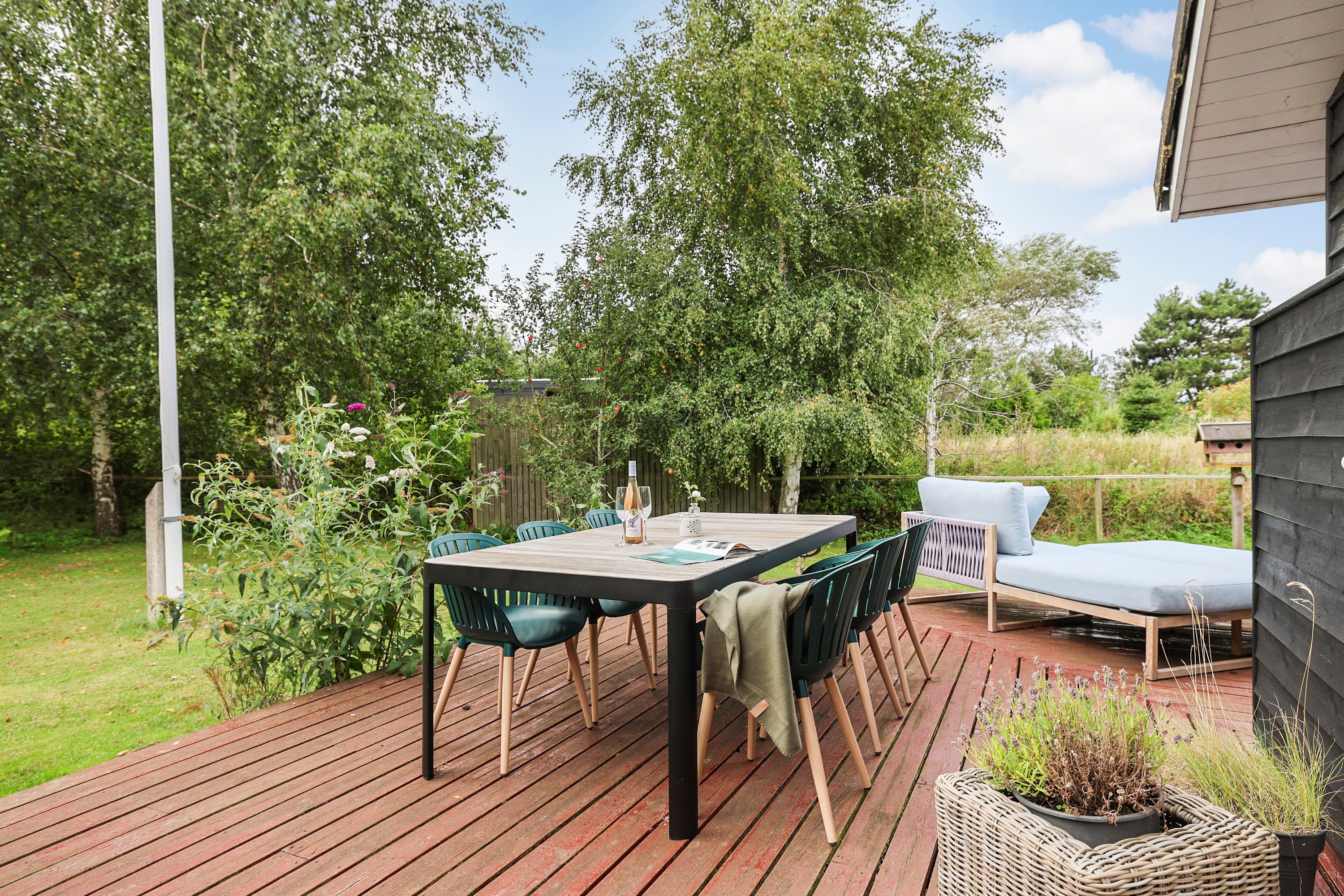 Fremhævet terrasse billede i fuldskærmstilstand. Billede af Storkevej 48, Frølunde Fed, 4220 Korsør