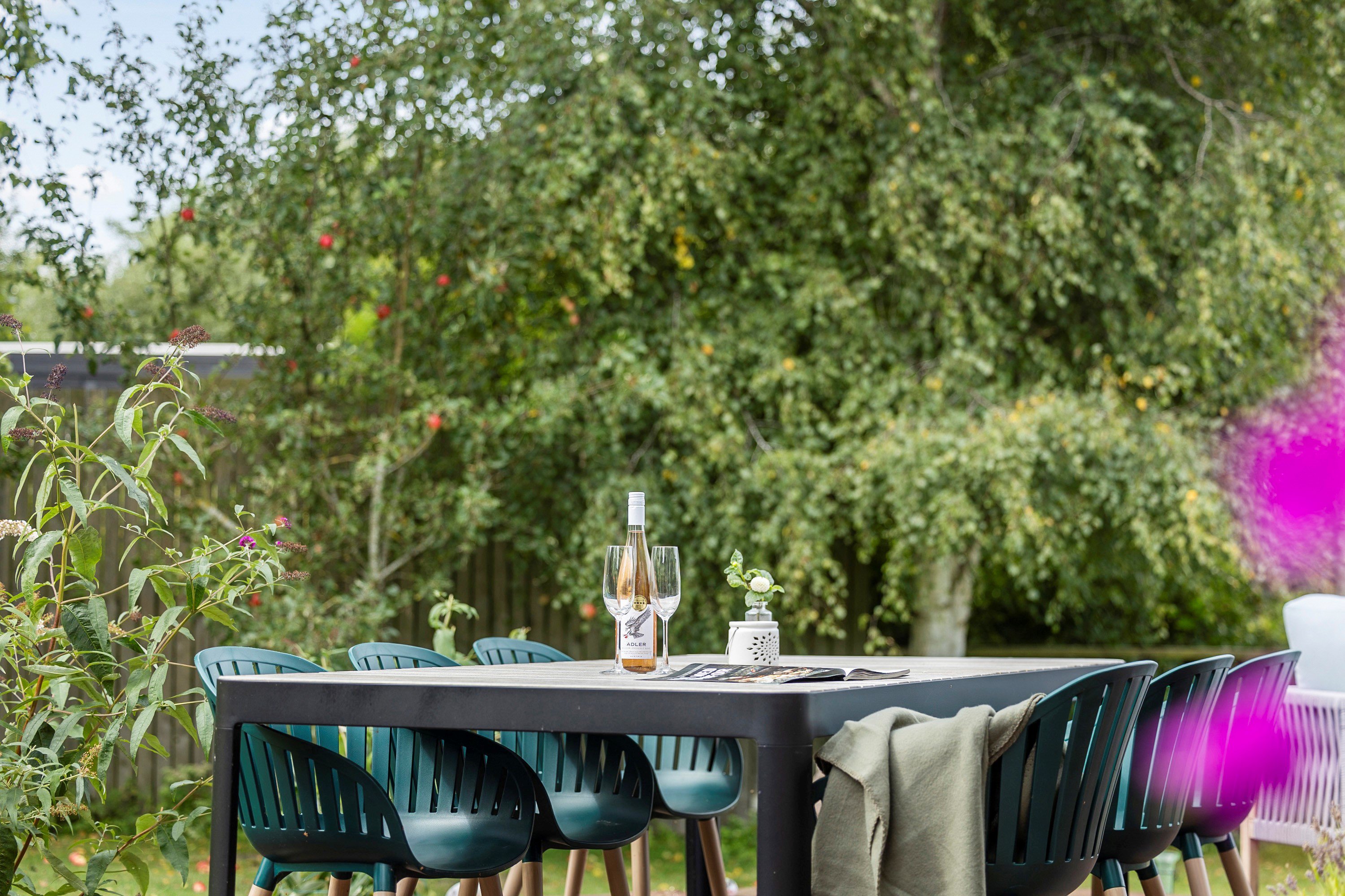 Fremhævet terrasse billede i fuldskærmstilstand. Billede af Storkevej 48, Frølunde Fed, 4220 Korsør