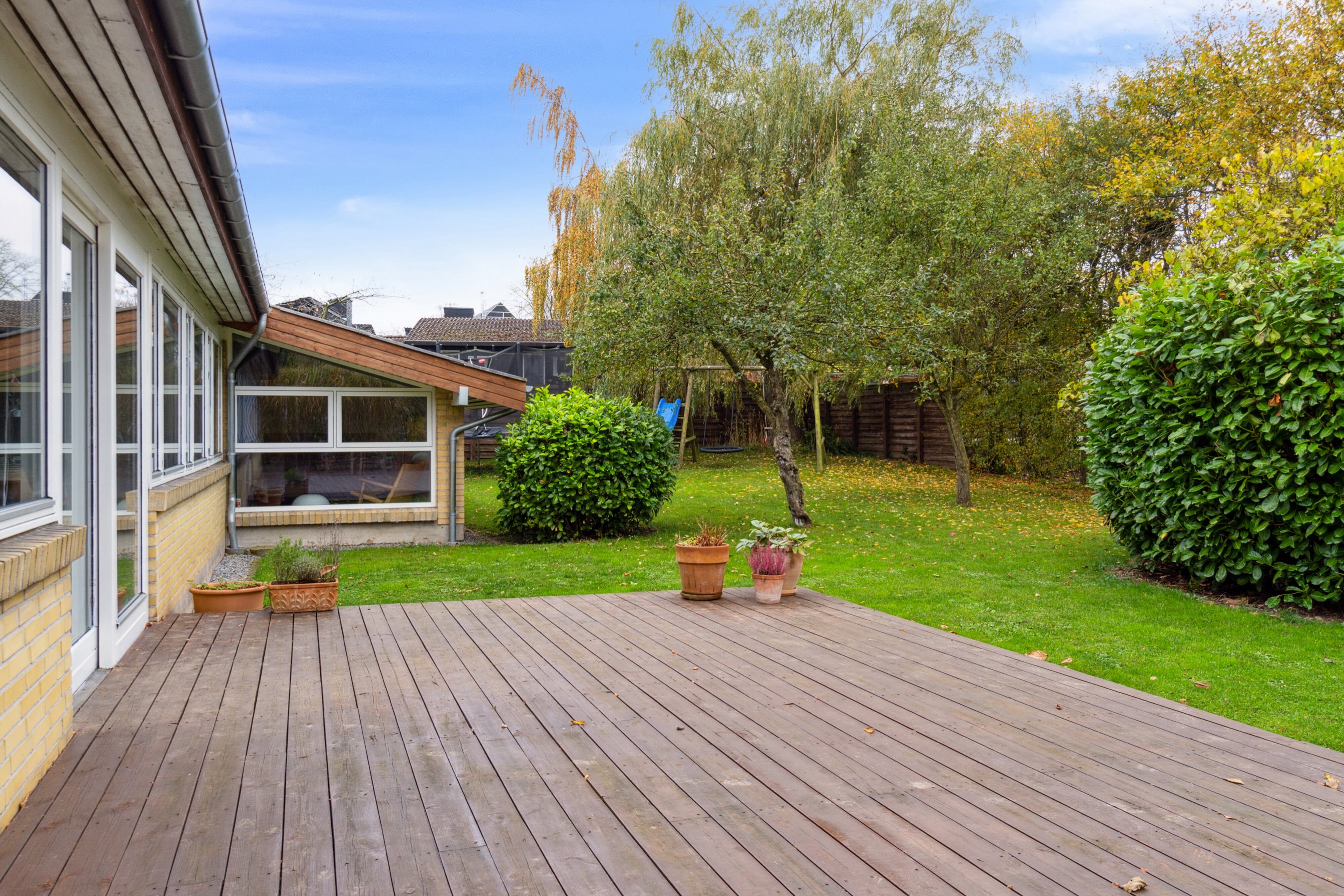 Fremhævet terrasse billede i fuldskærmstilstand. Billede af Baldersvej 1, Slagelse, 4200 Slagelse