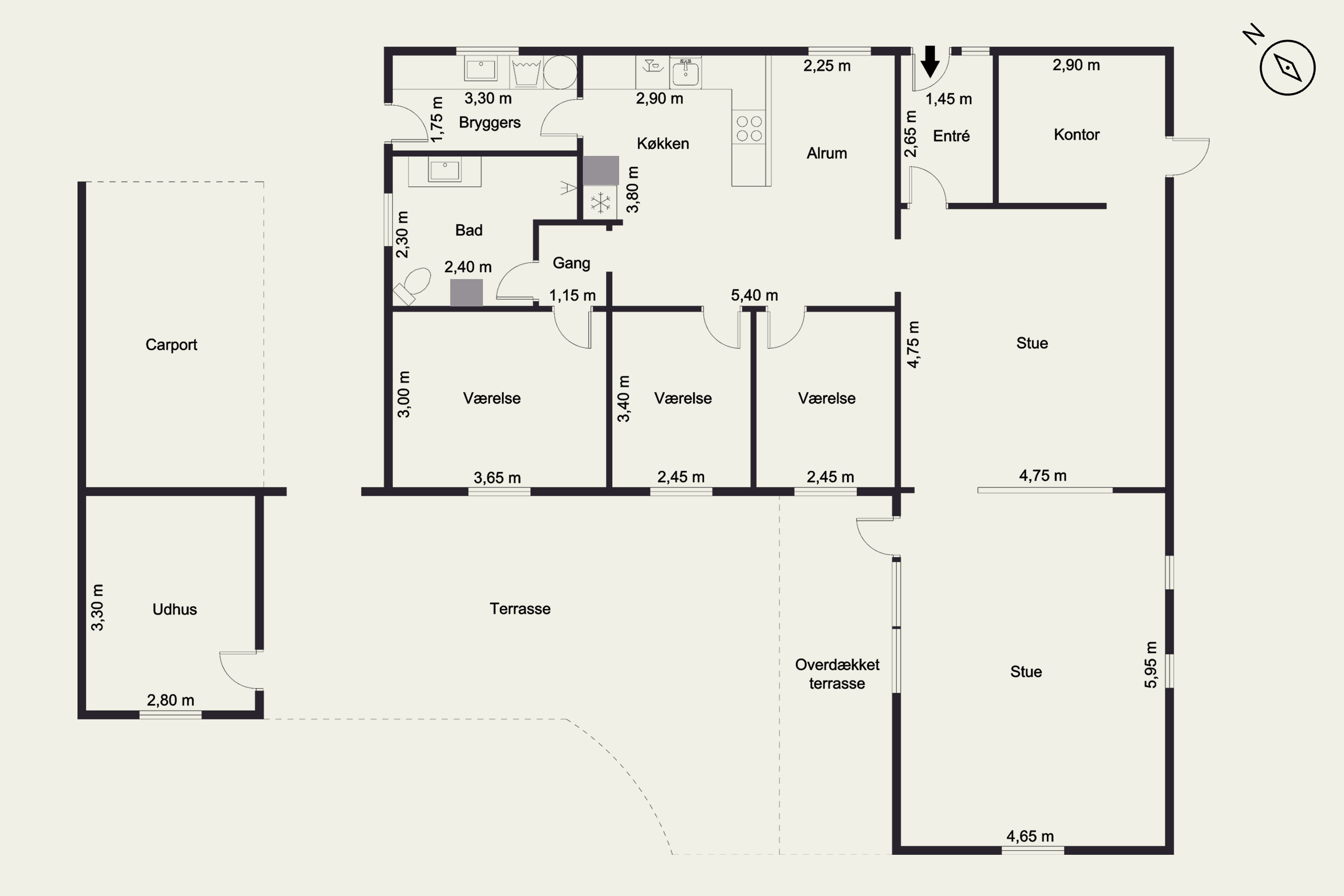 Plantegninger billede af Tennisvej 42, 9900 Frederikshavn