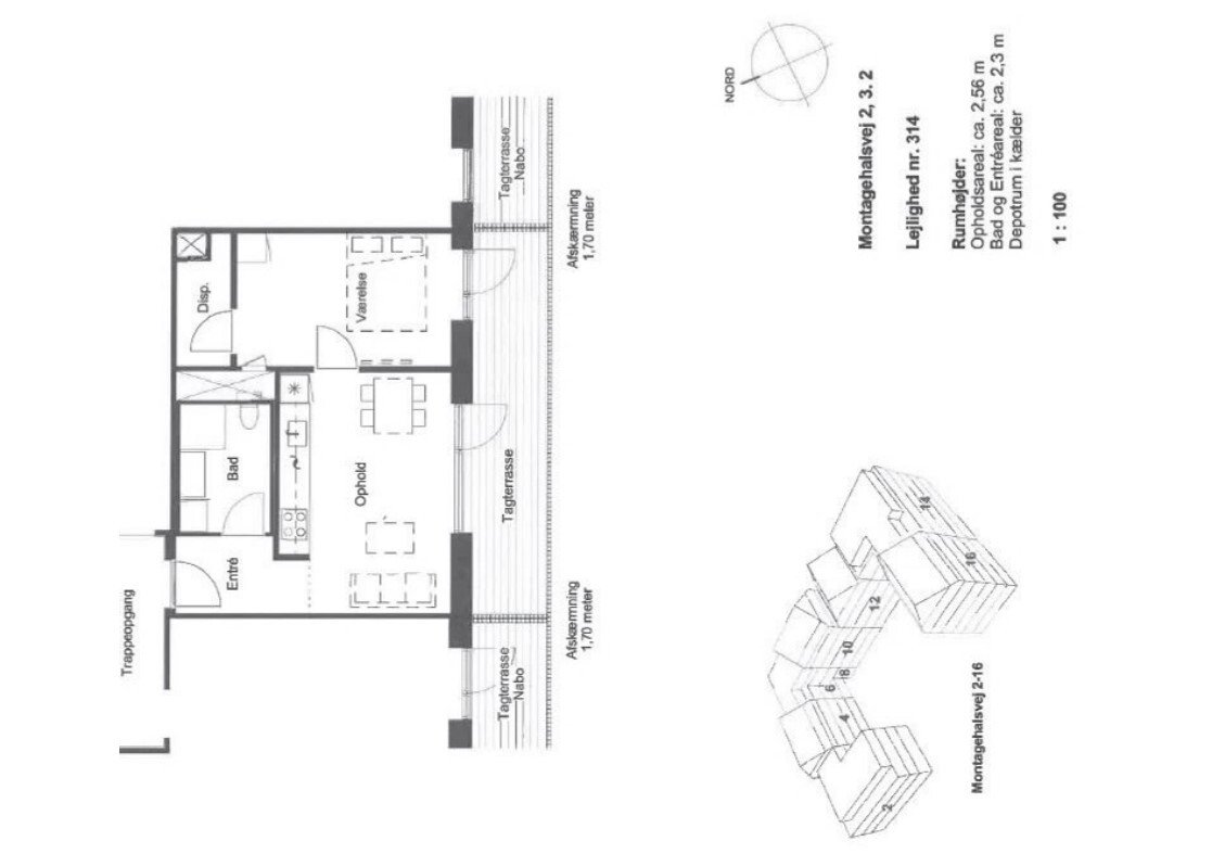 Plantegninger billede af Montagehalsvej 2, 3. 2., 2500 Valby