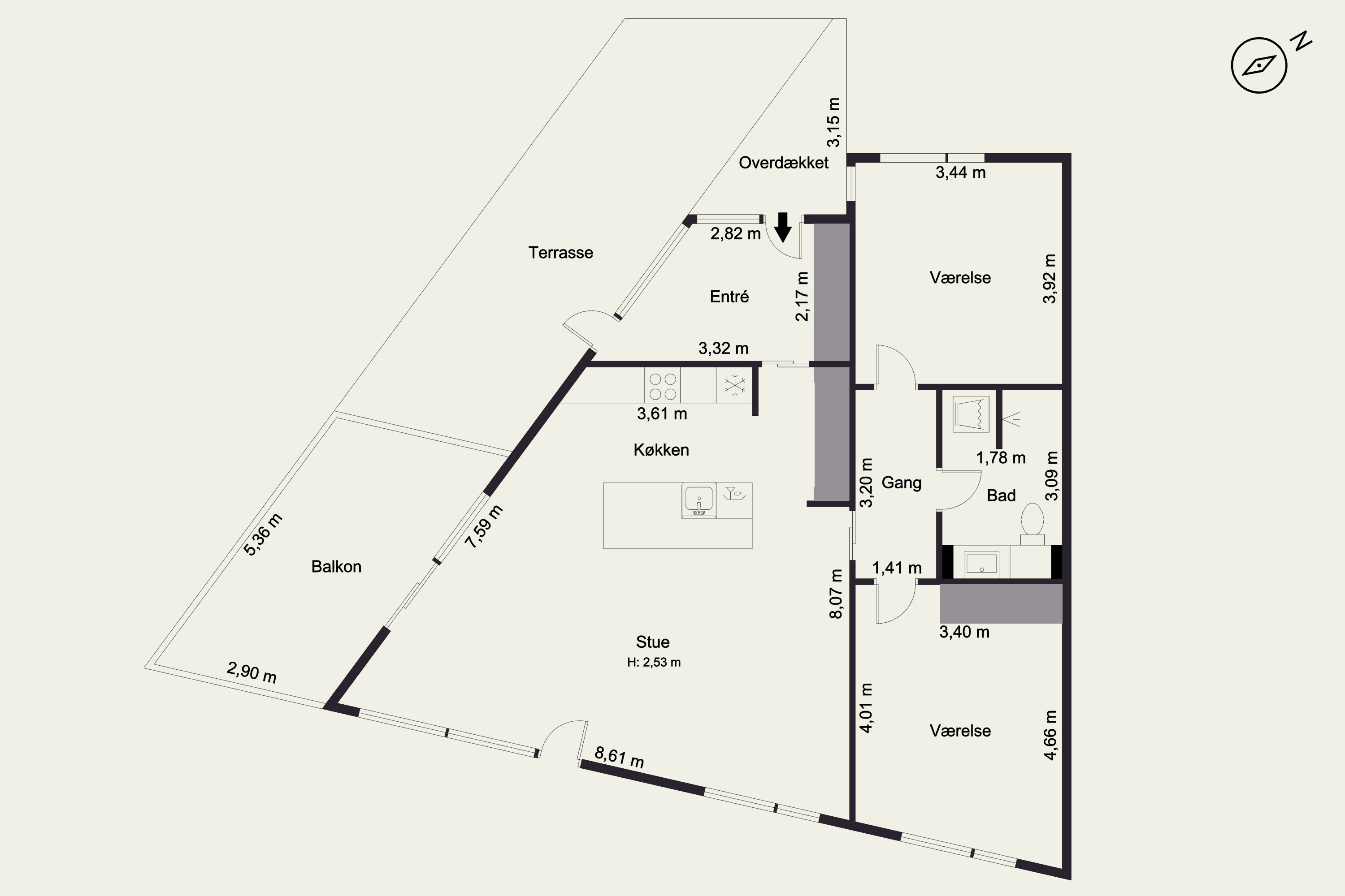 Plantegninger billede af Trollesvej 4, 1. 16., 3400 Hillerød