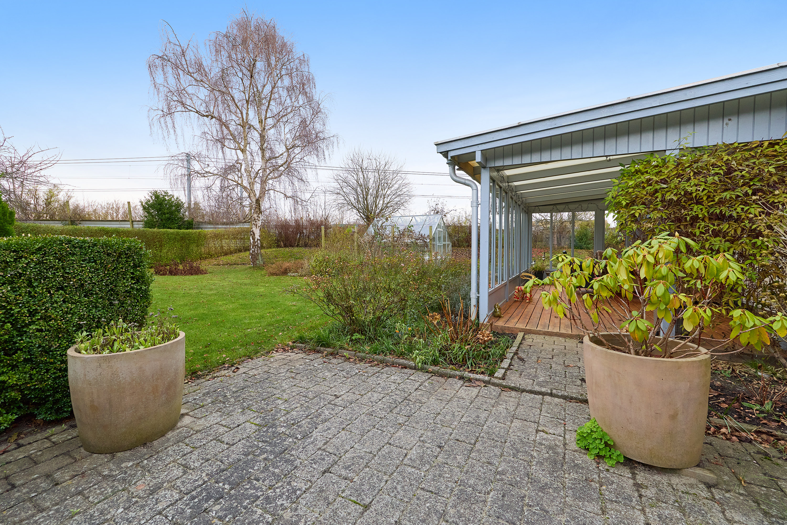 Fremhævet terrasse billede i fuldskærmstilstand. Billede af Lerager 50, 3600 Frederikssund