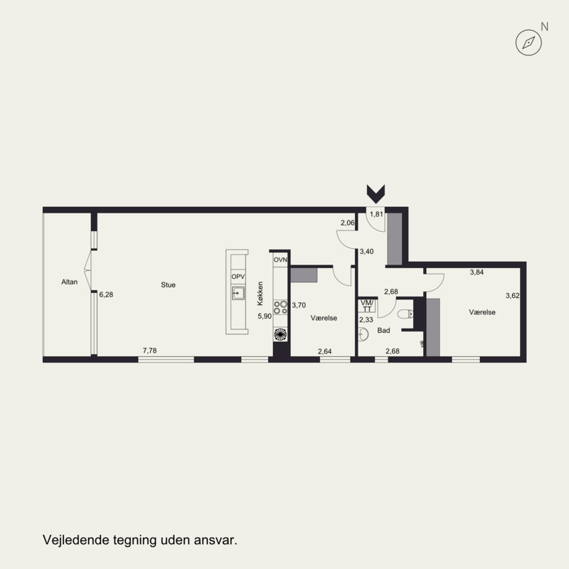 Plantegninger billede af Strandbygade 8, 2. 14., 6700 Esbjerg