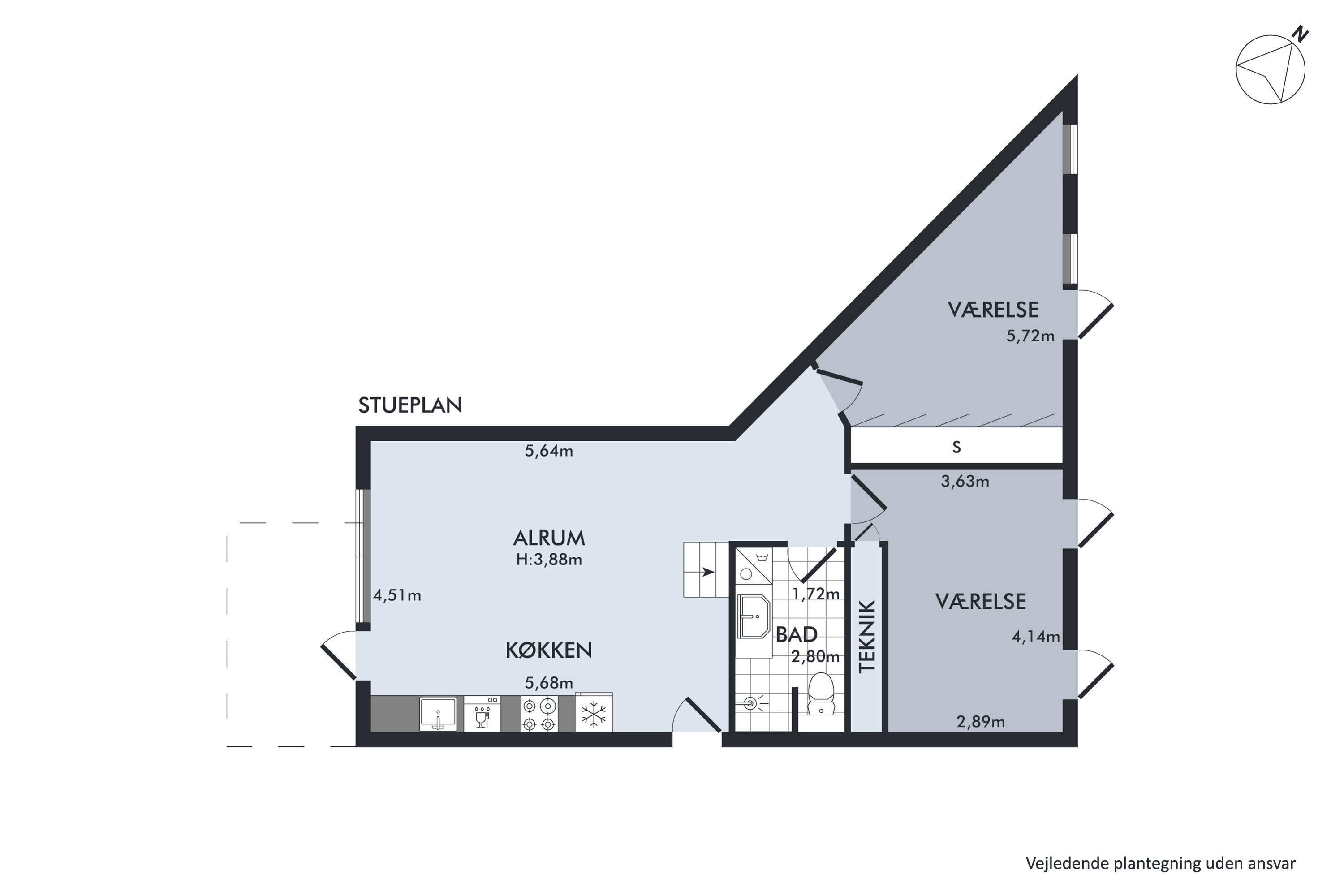 Plantegninger billede af Irma Pedersens Gade 154, st.. 3., 8000 Aarhus C