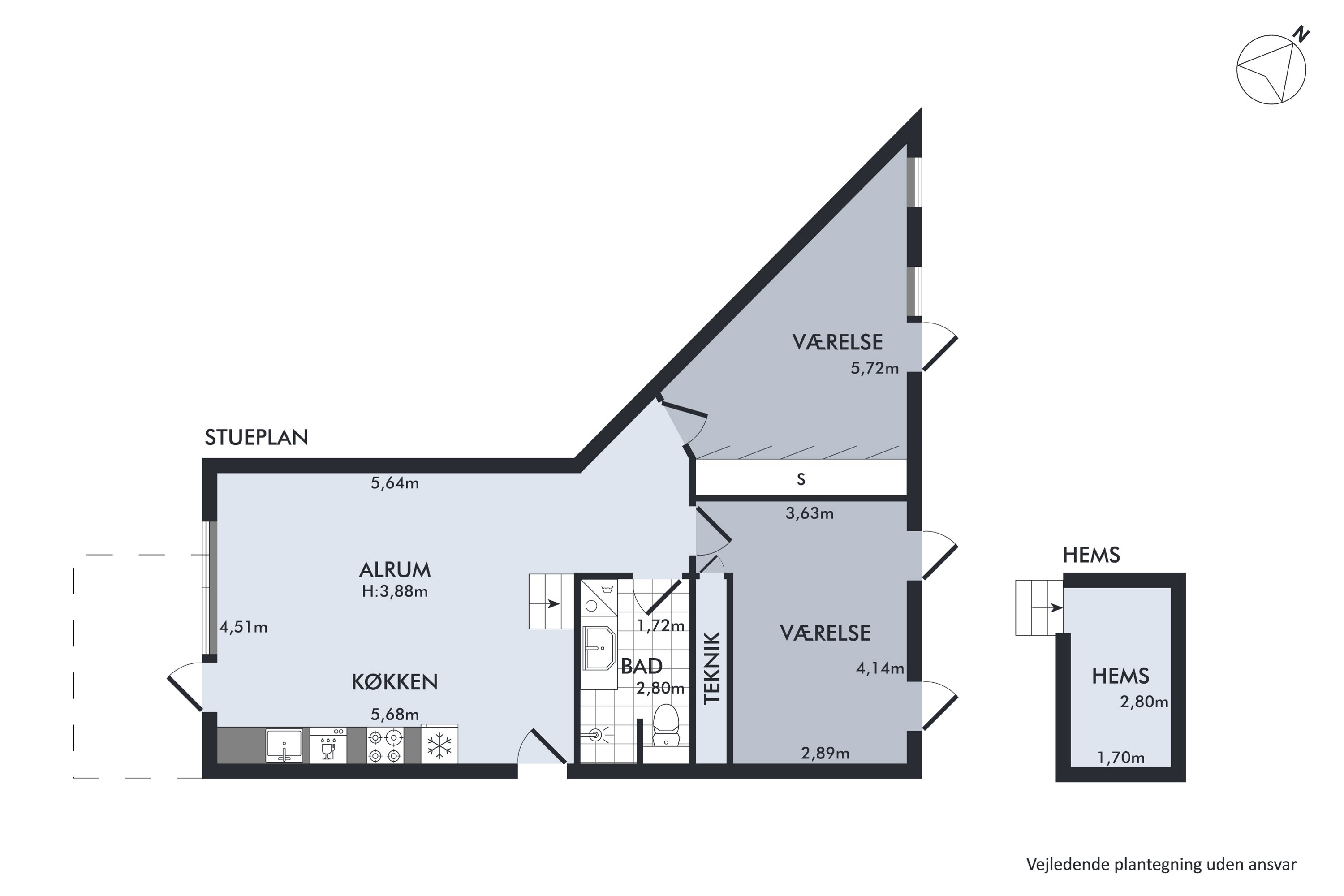 Plantegninger billede af Irma Pedersens Gade 154, st.. 3., 8000 Aarhus C