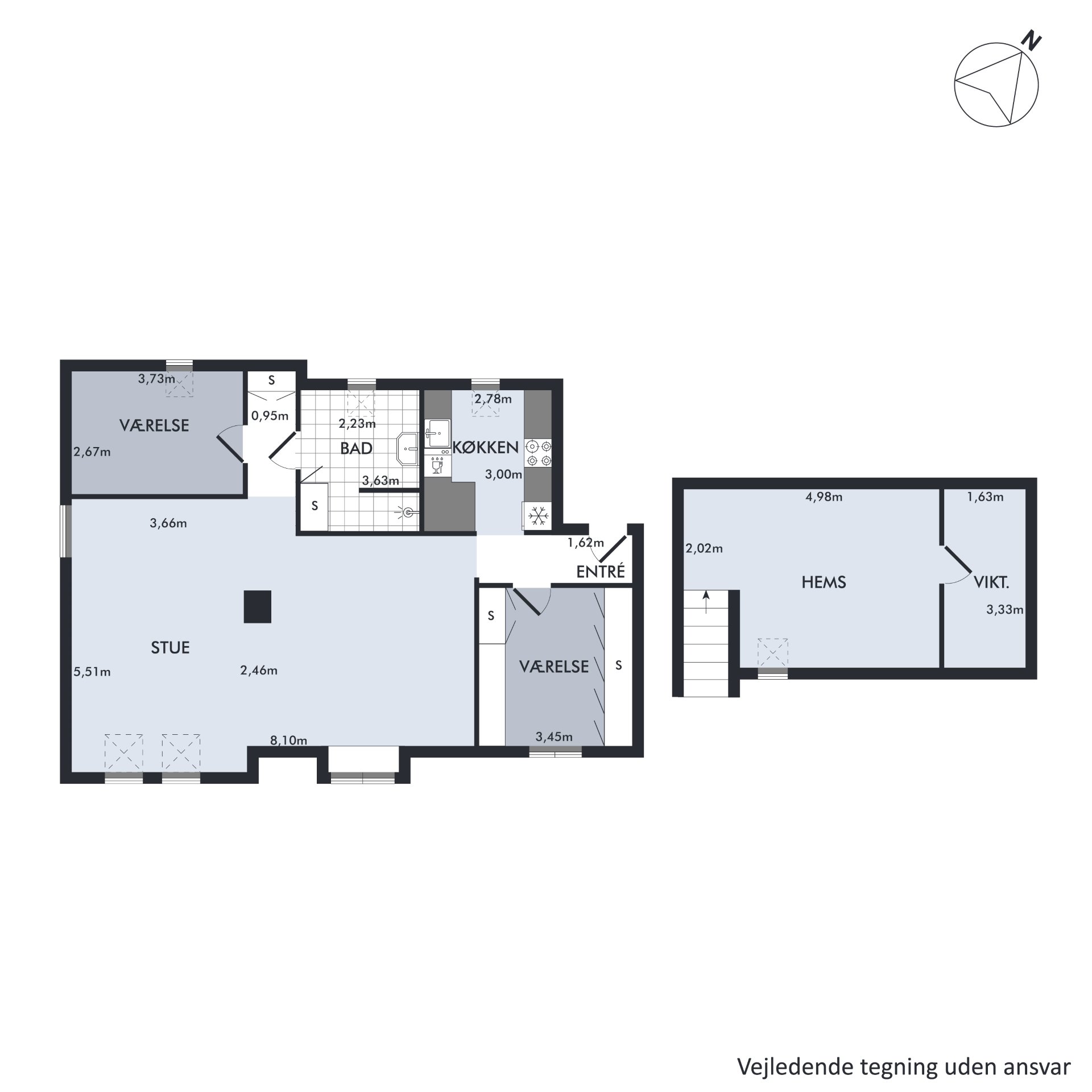 Plantegninger billede af Lindevangsvej 5, 2. th., 8240 Risskov
