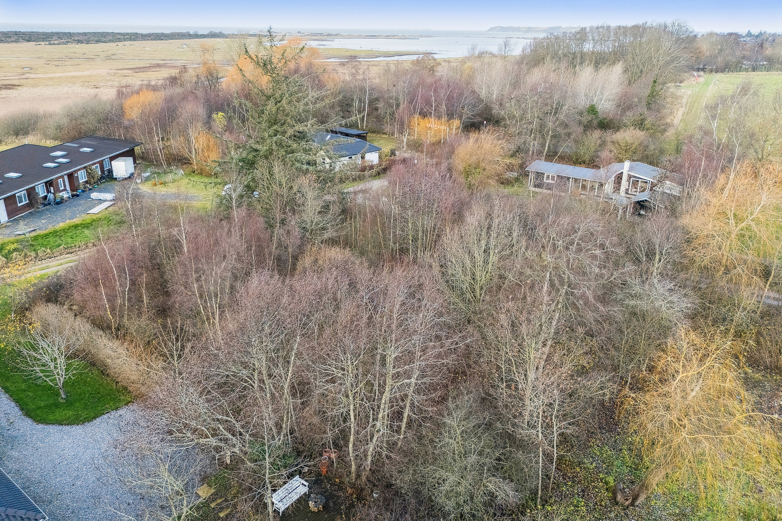 Miniaturebillede 1: luftfoto. Billede af Kvikgræsvej 3, 4591 Føllenslev