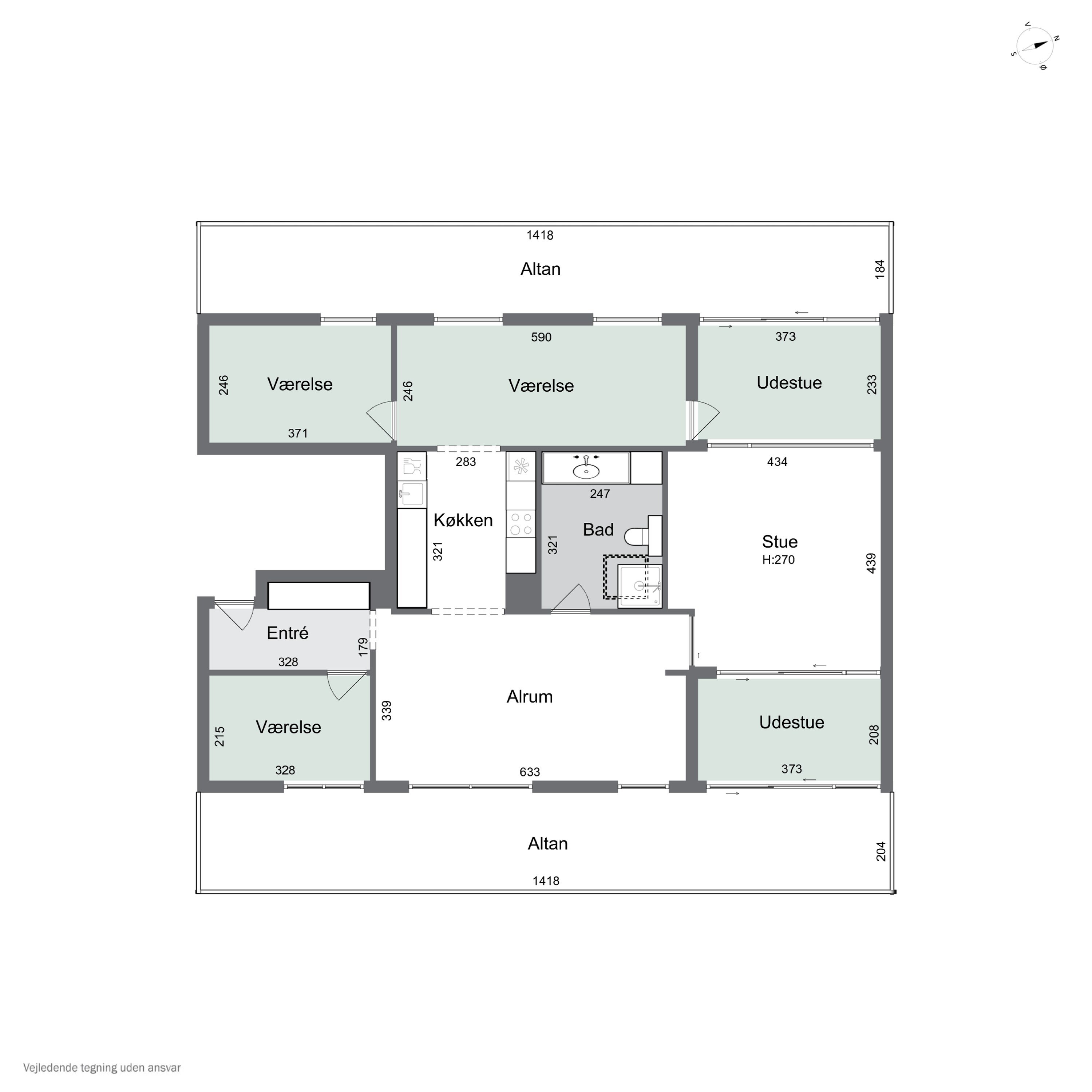 Plantegninger billede af Dampfærgevej 12, 6. tv., 2100 København Ø