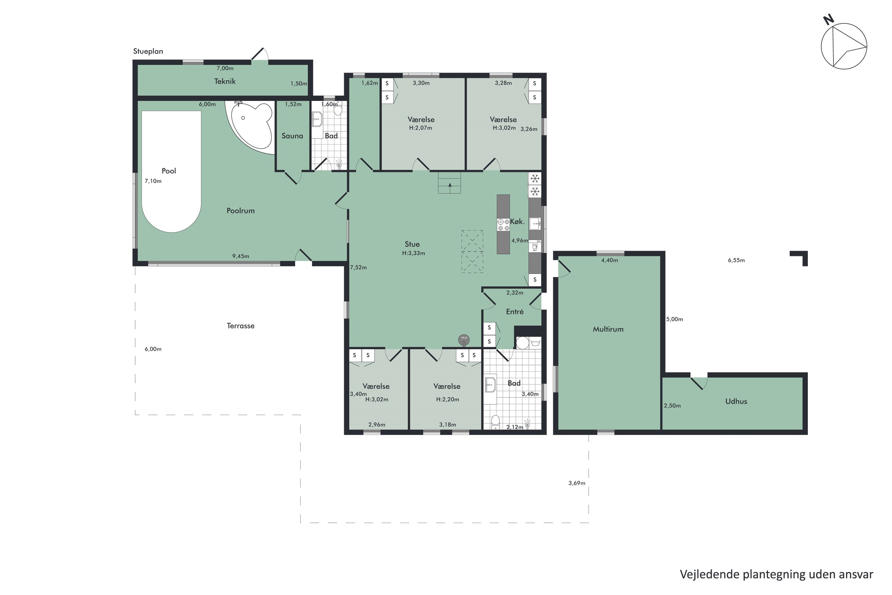 Plantegninger billede af Sommervej 11, 9370 Hals