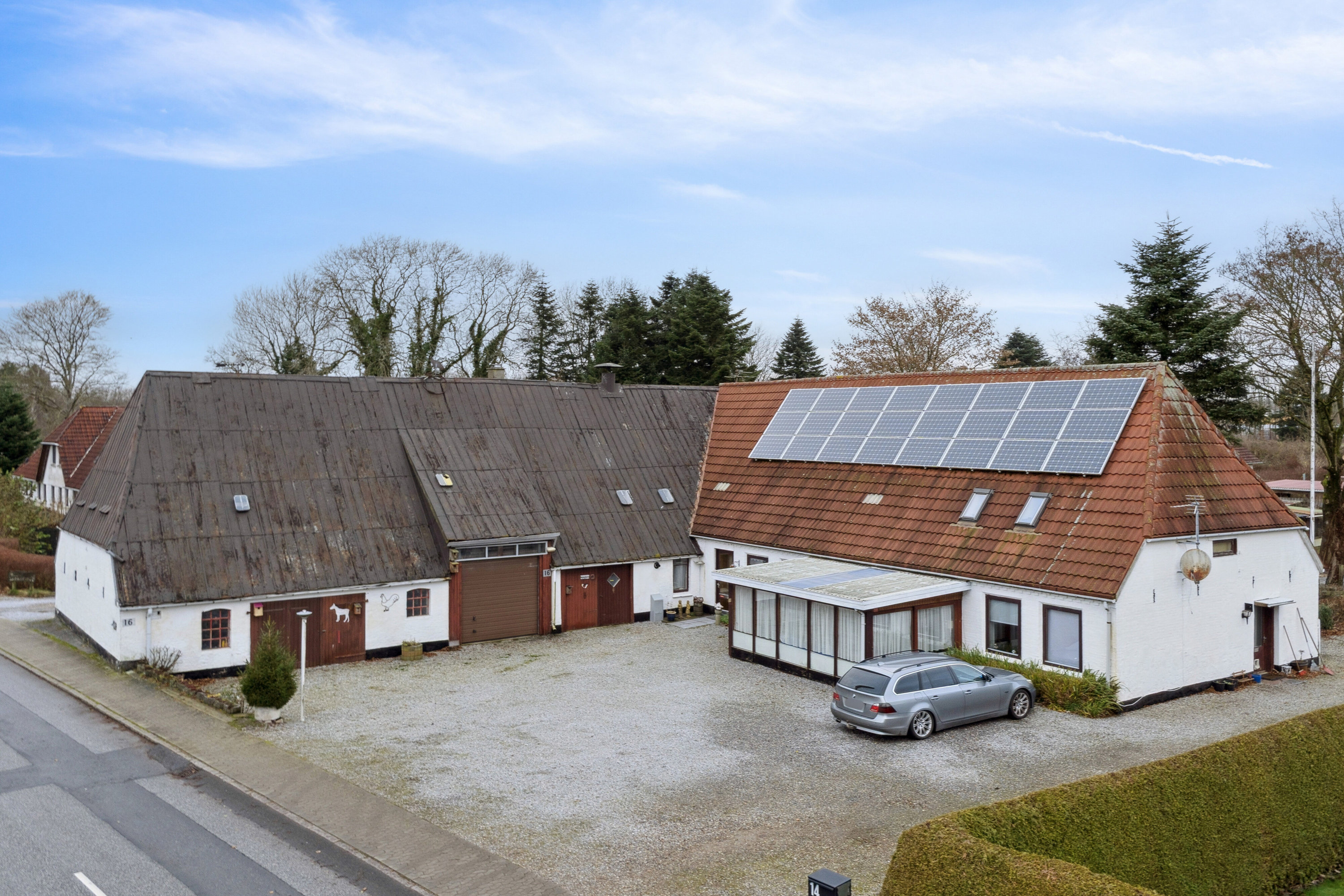 Fremhævet luftfoto billede i fuldskærmstilstand. Billede af Vestergade 16, Frøslev, 6330 Padborg