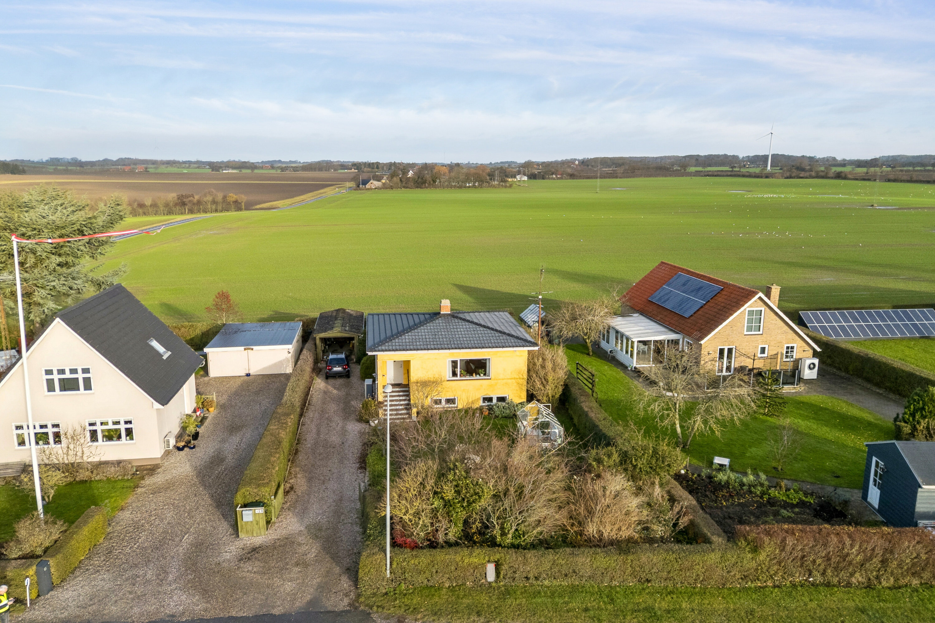 Fremhævet luftfoto billede i fuldskærmstilstand. Billede af Spodsbjergvej 159, Gammel Skrøbelev, 5900 Rudkøbing
